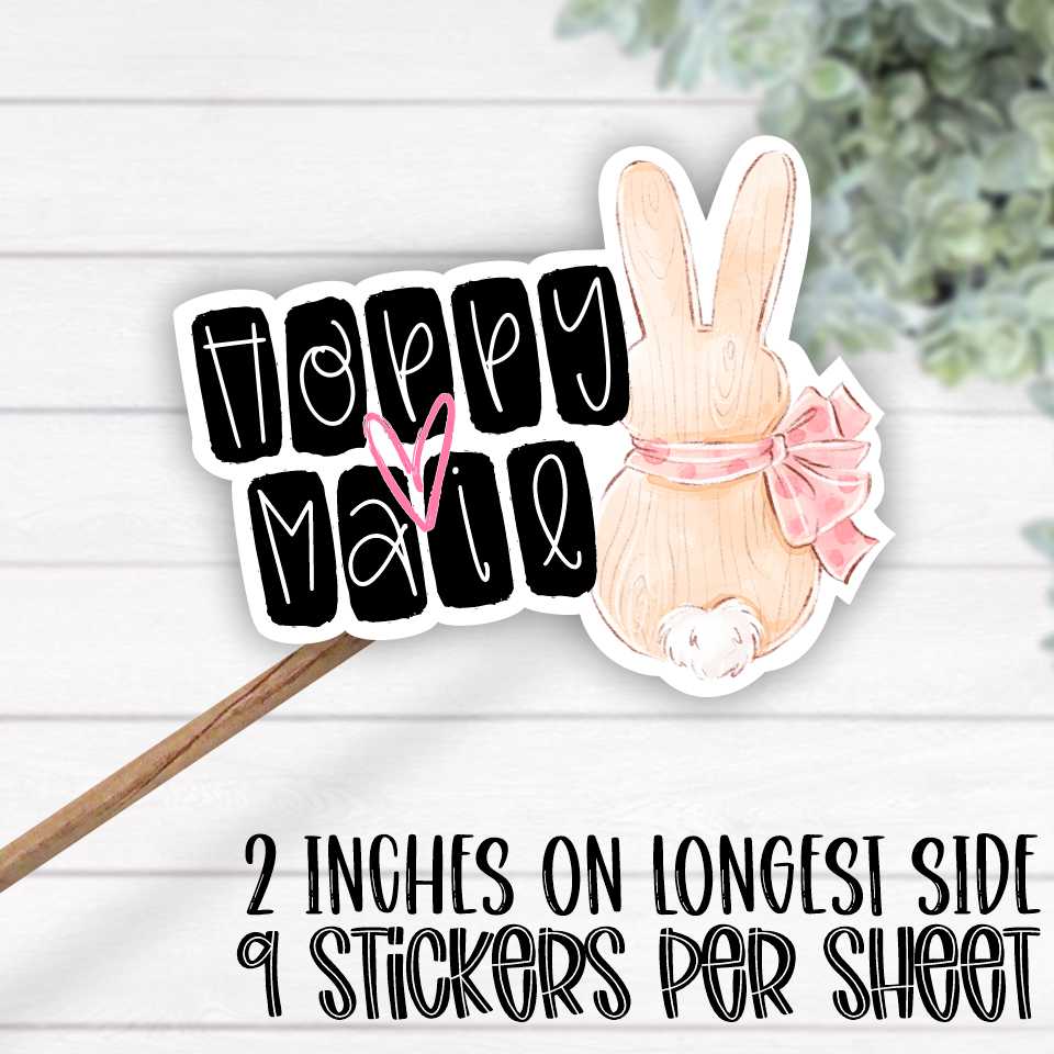*STICKER SHEET* Hoppy mail bunny