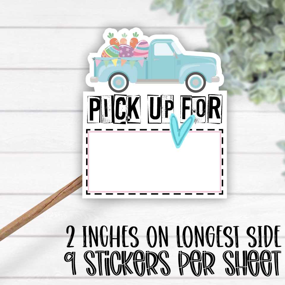 *STICKER SHEET* Pickup for eggs carrots