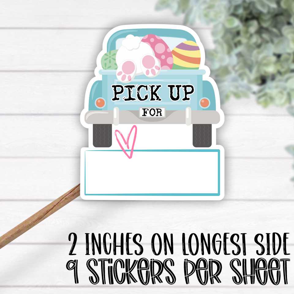 *STICKER SHEET* Pick up for truck back bunny butt