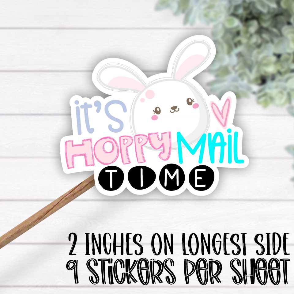 *STICKER SHEET* It's hoppy mail bunny