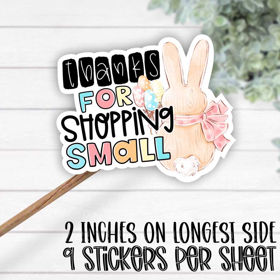 *STICKER SHEET* Thanks for shopping small bunny