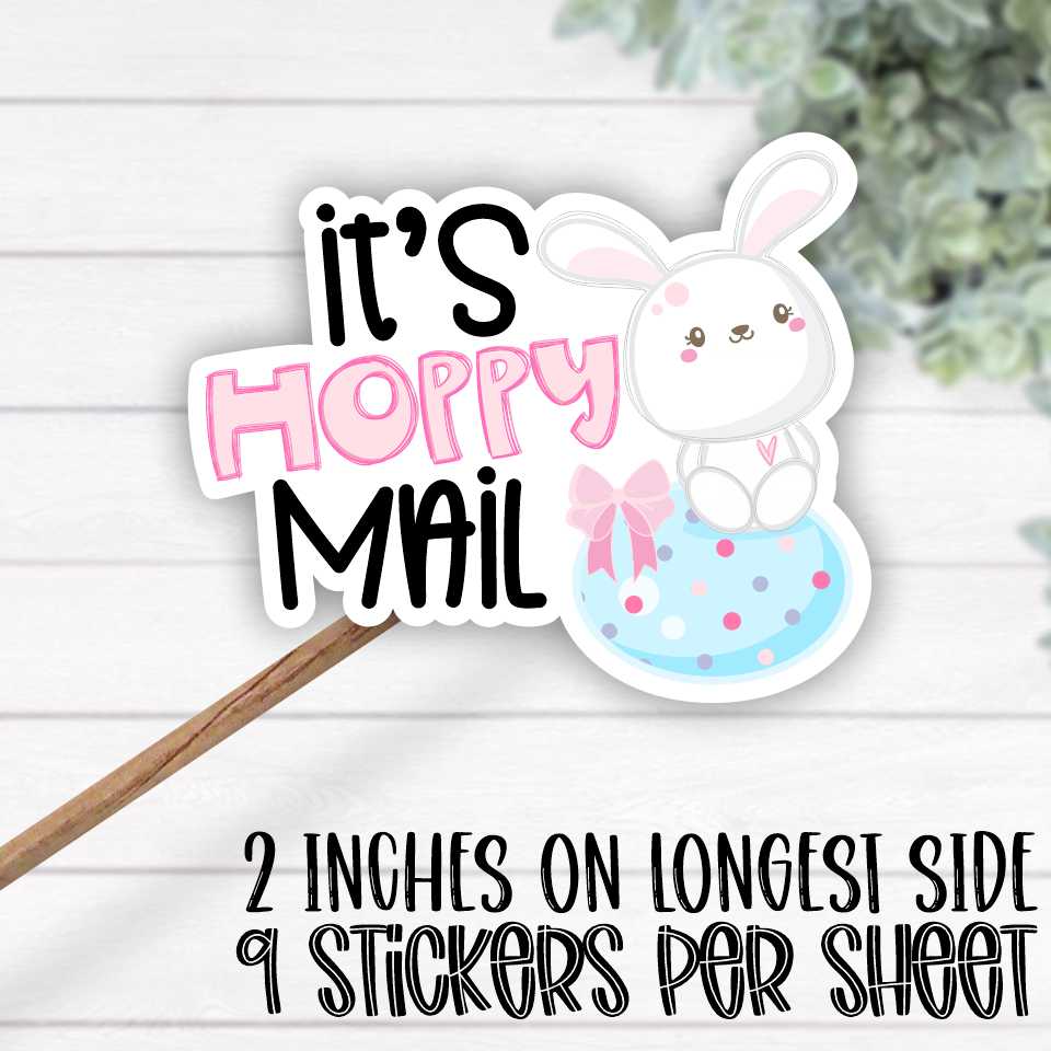 *STICKER SHEET* Its hoppy mail bunny egg