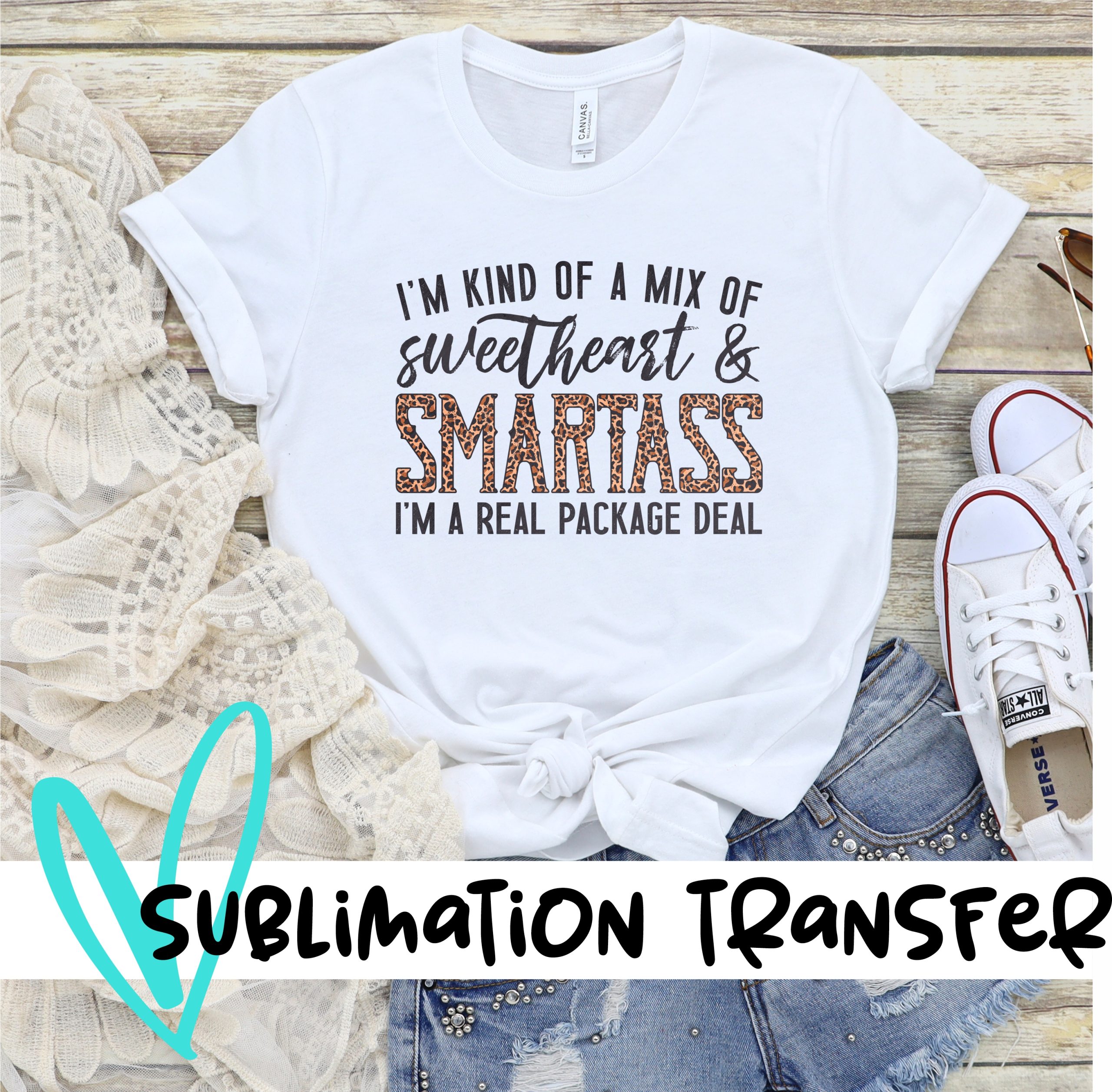 Sweetheart & smartass **Sublimation transfer** – socuteappliques.net