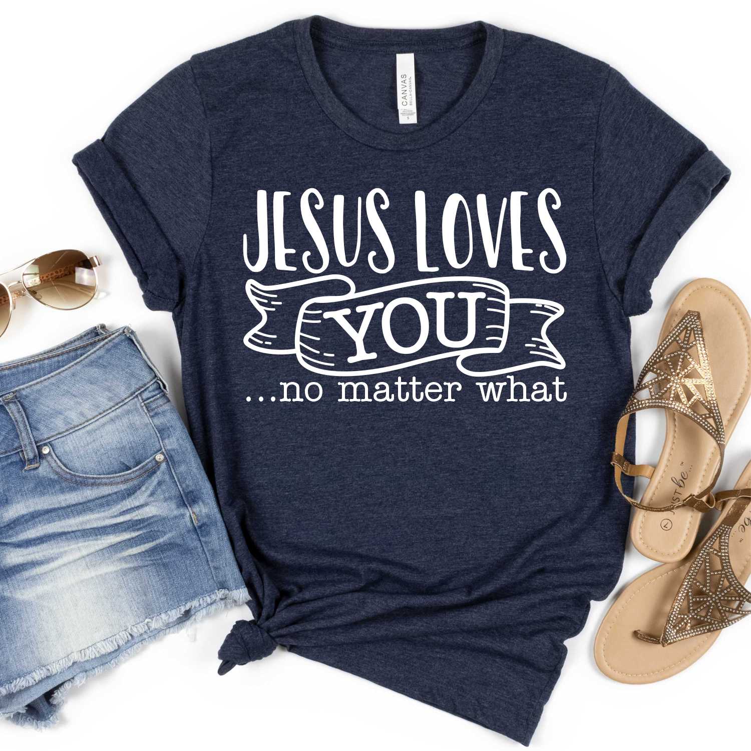 Jesus loves you no matter what *ADULT* Screen Print