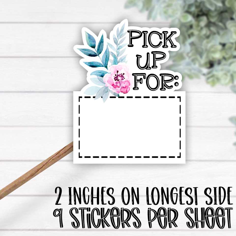 *STICKER SHEET* Pick up for flowers