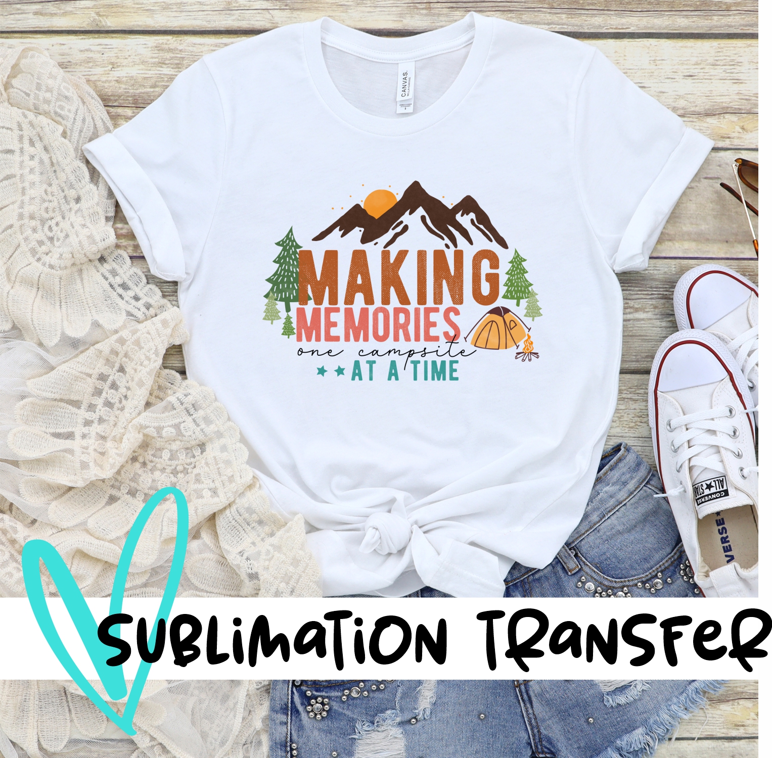 SUBLIMATION, Ready to Press, Camping Sublimation Transfer Ready to  Presssublimation Designs 