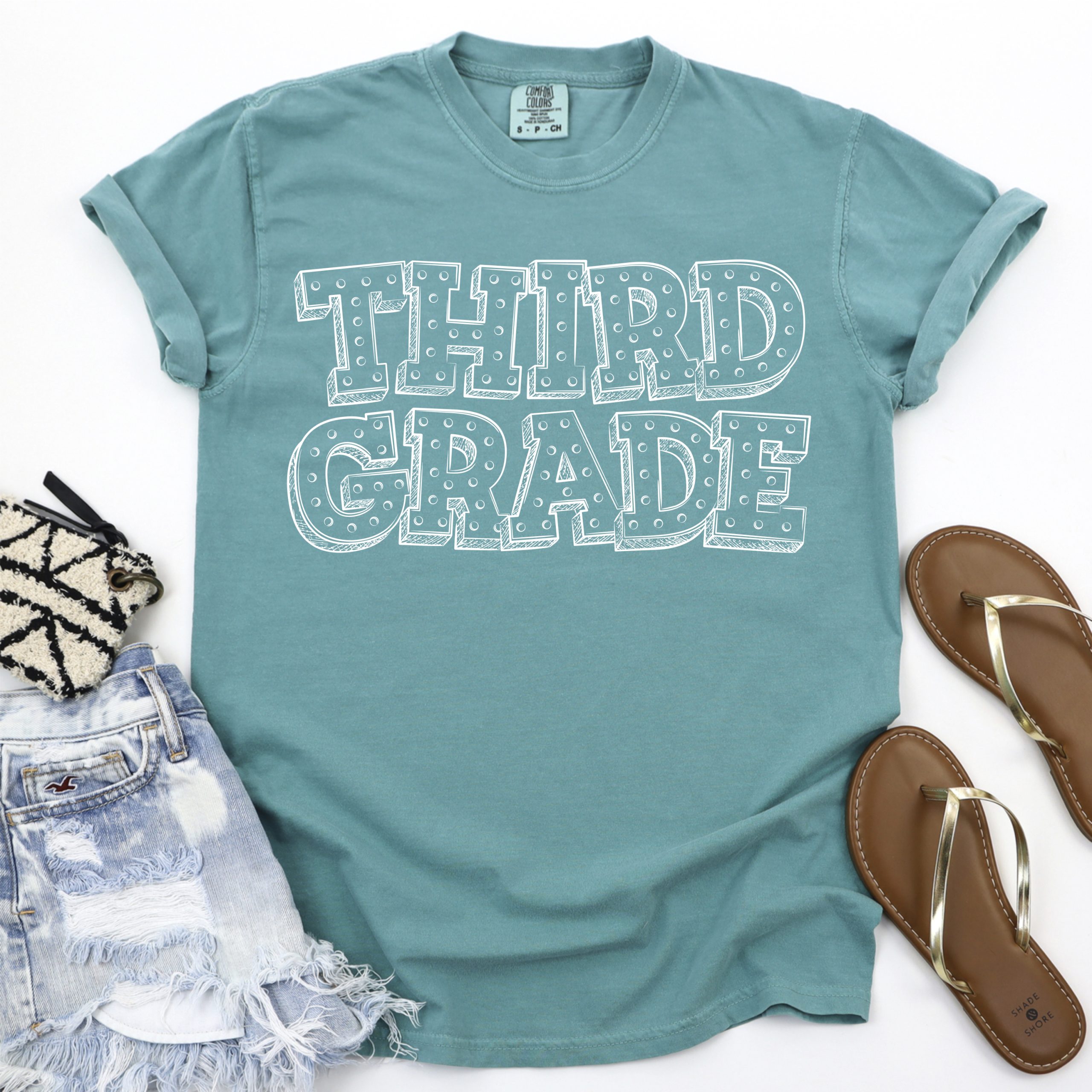 LIMITED EDITION Third Grade WHITE MARQUEE *ADULT* Screen Print ...