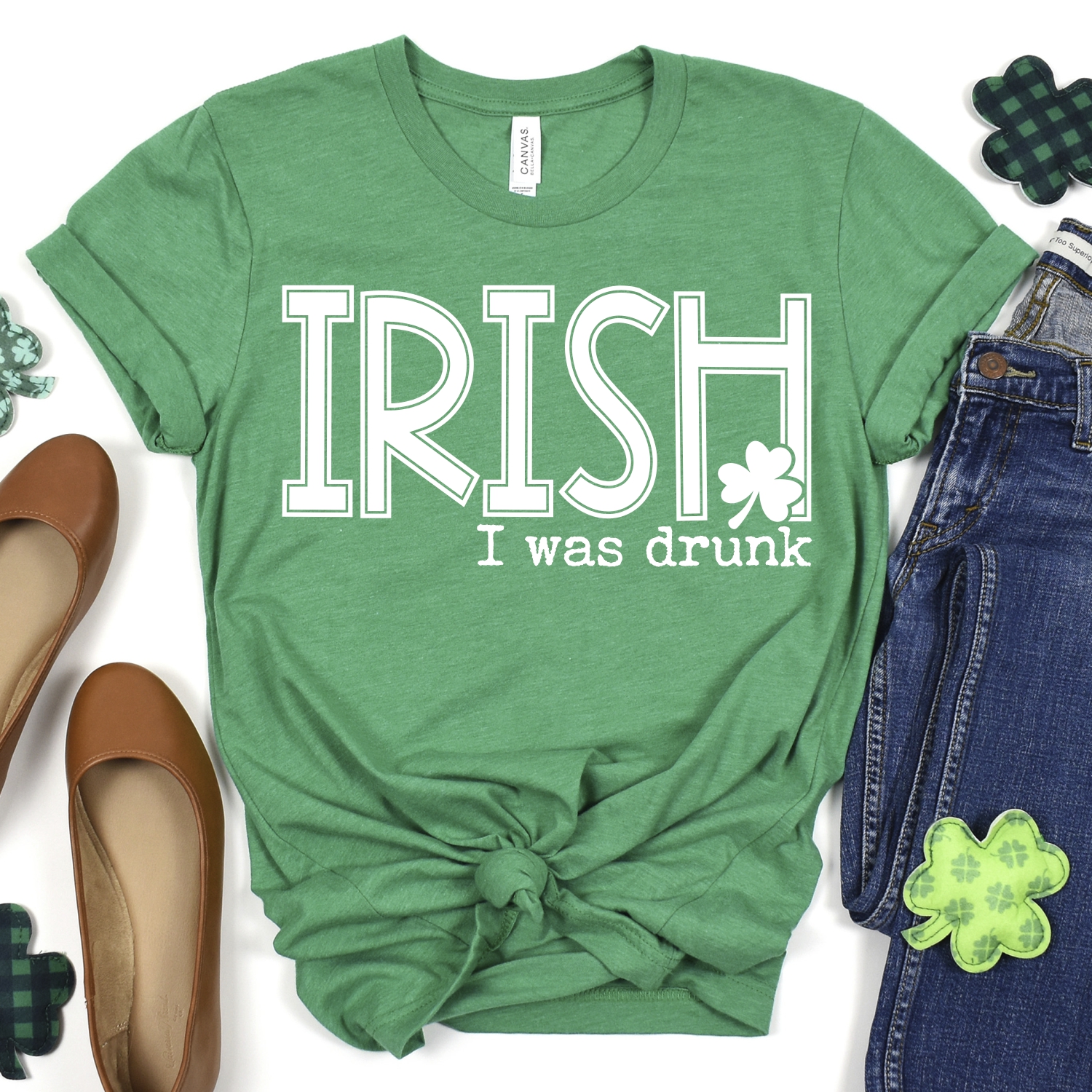 IRISH I Was Drunk ADULT Screen Print Socuteappliques Net   Irish I Was Drunk Heather Kelly 