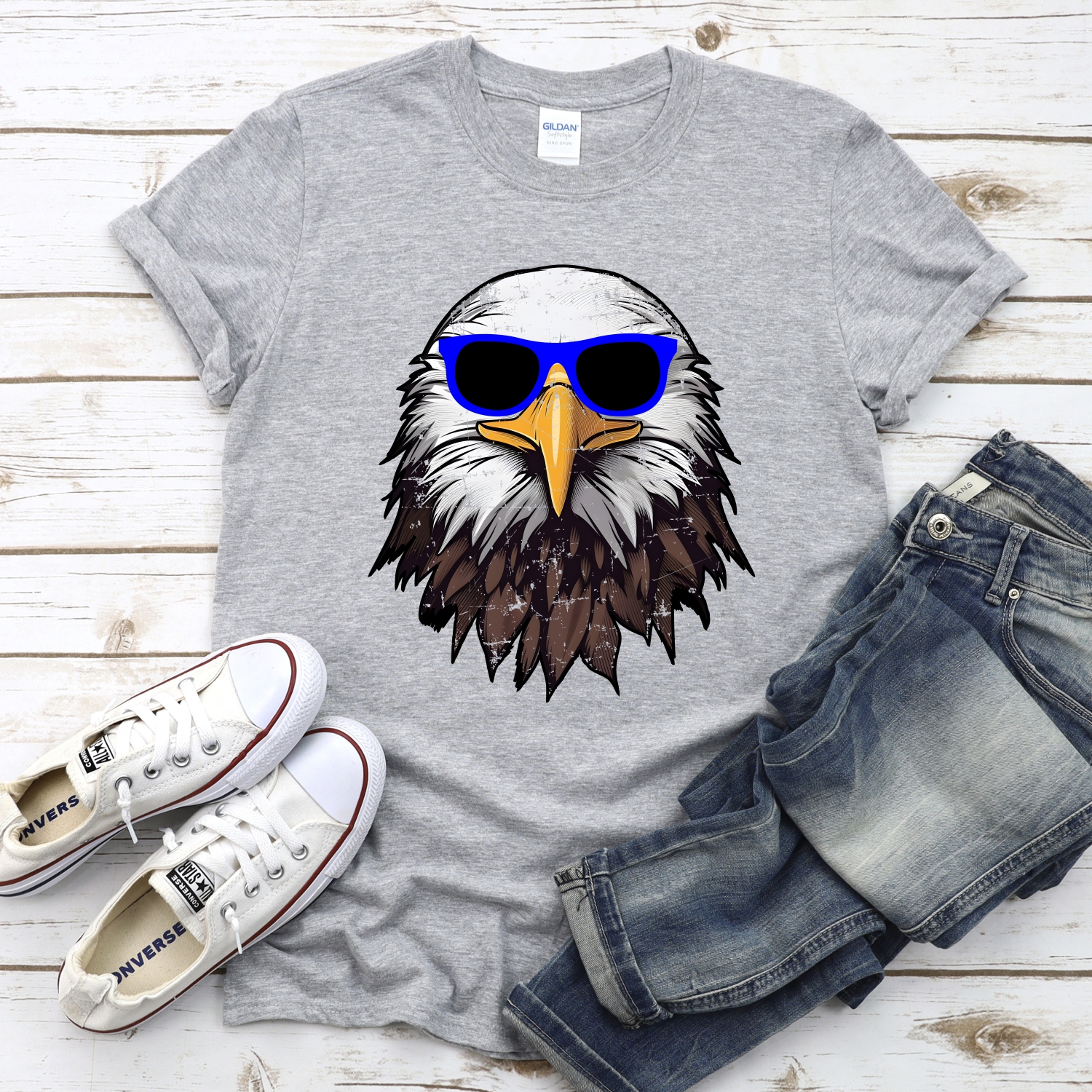 CUSTOM Eagle head with sunglasses *DTF* Transfer - Image 2