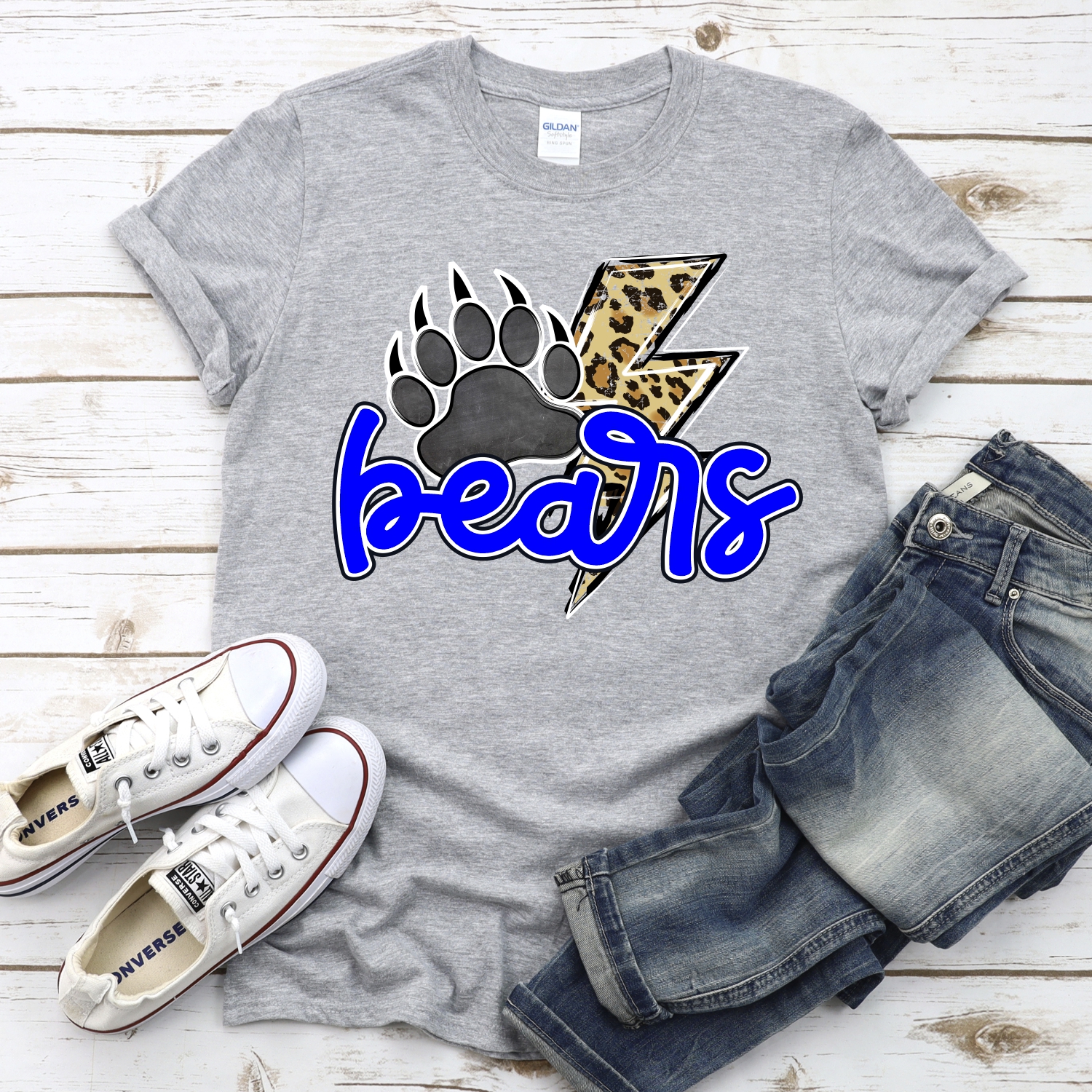 CUSTOM Bears leopard lightning bolt *DTF* Transfer - Image 2