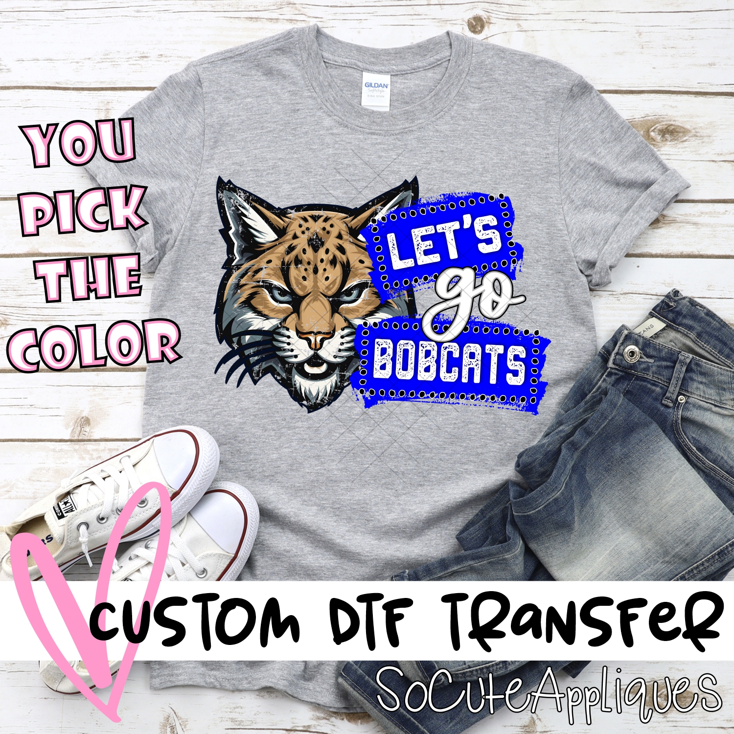 CUSTOM  Lets go Bobcats banners *DTF* Transfer