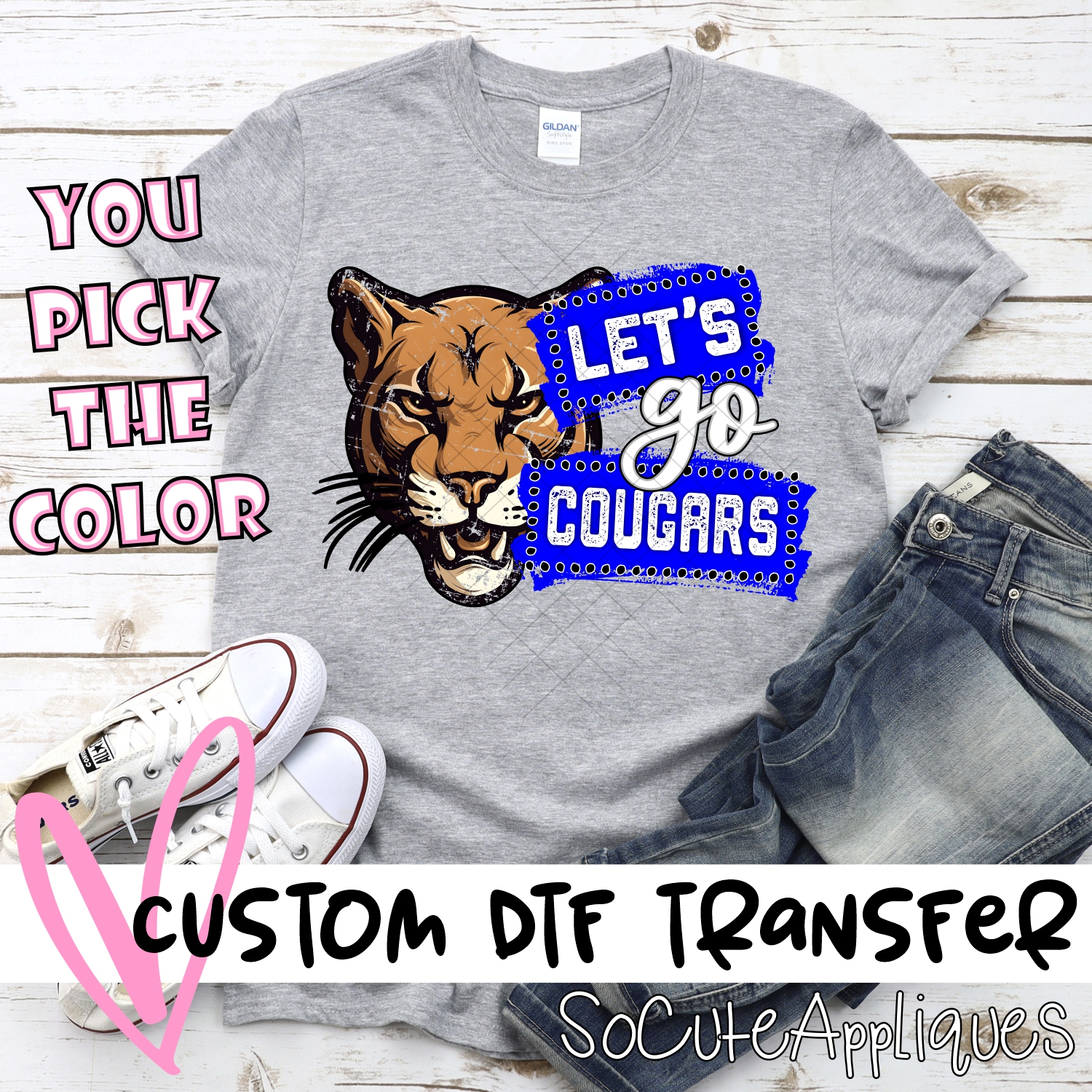 CUSTOM  Lets go Cougars banners *DTF* Transfer