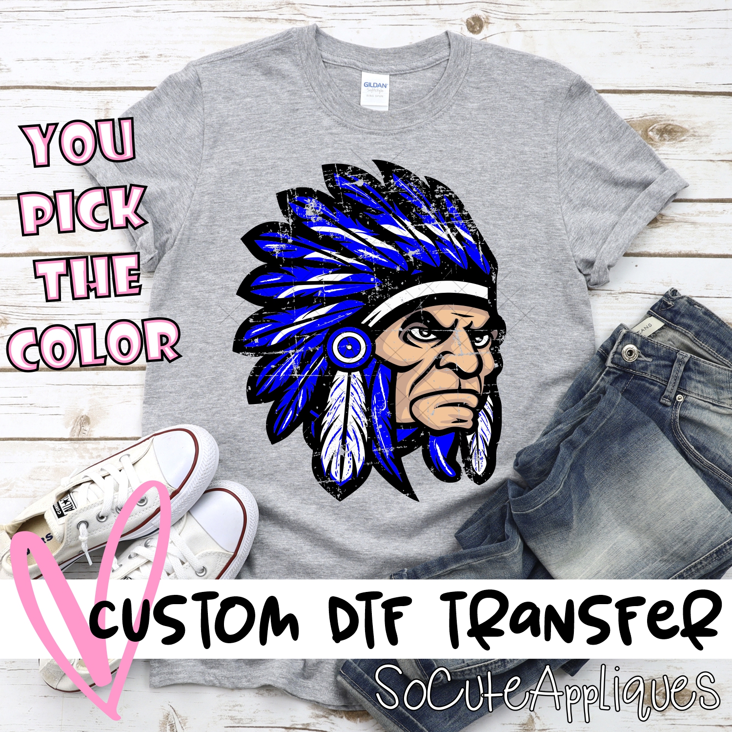 CUSTOM  Indian Head *DTF* Transfer