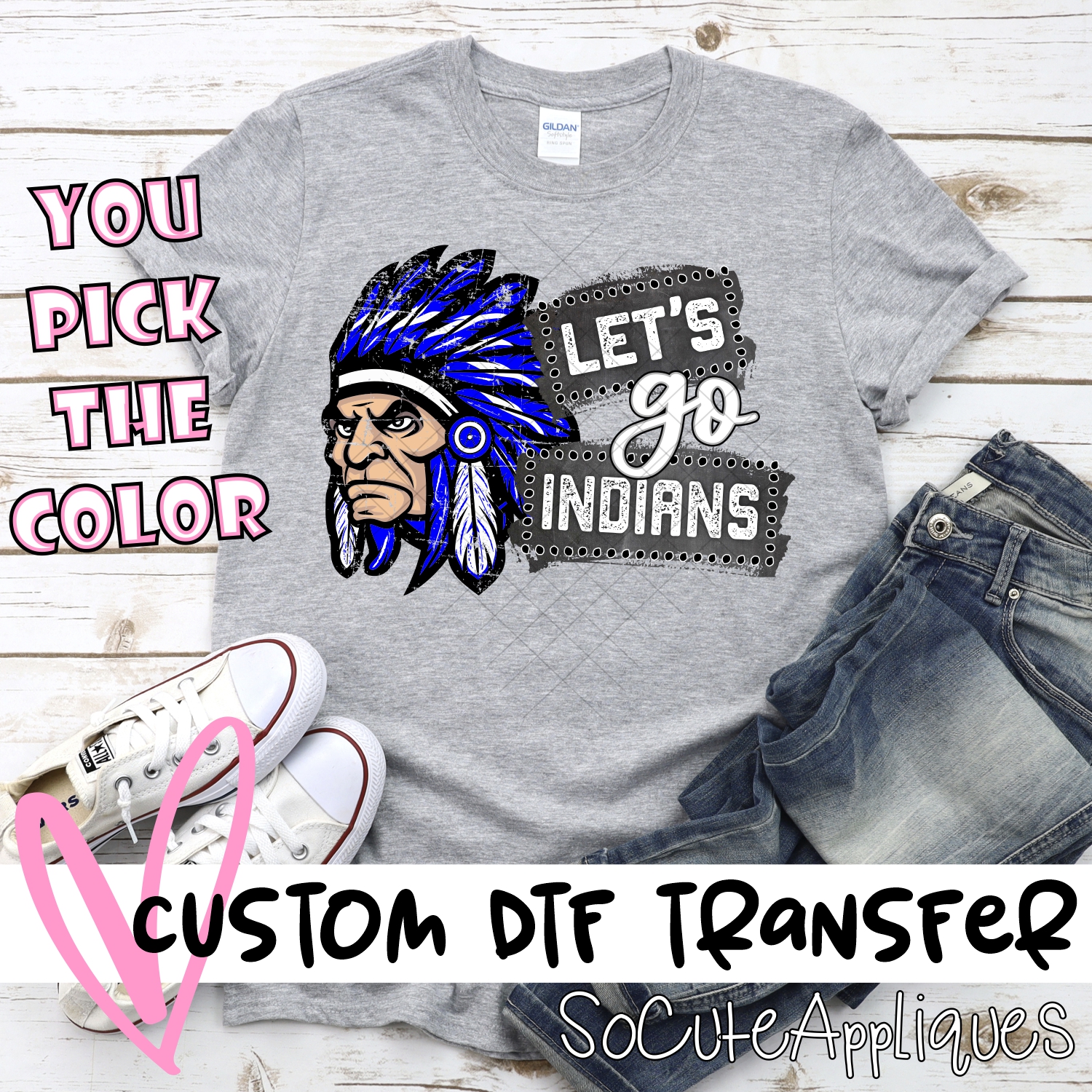 CUSTOM  Lets go Indians banners *DTF* Transfer