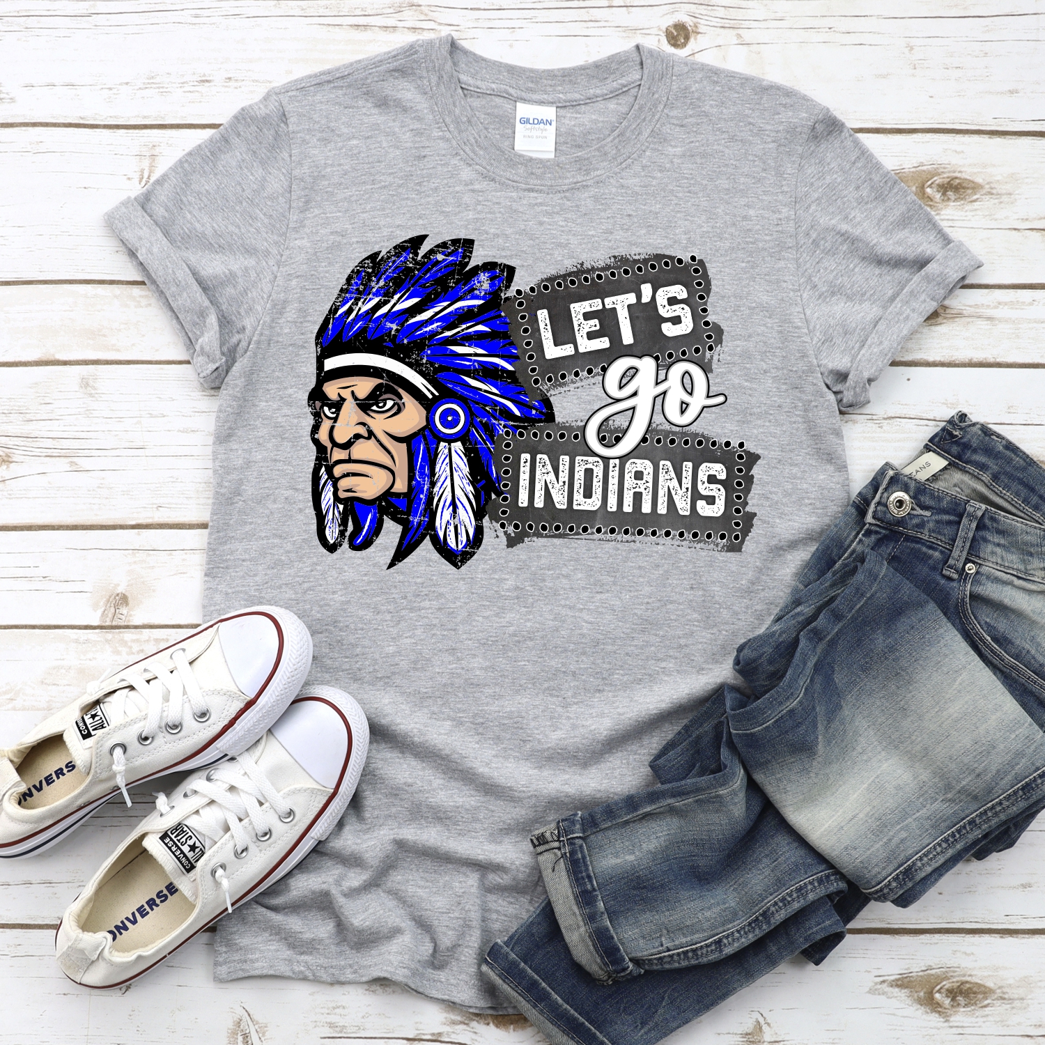 CUSTOM Lets go Indians banners *DTF* Transfer - Image 2