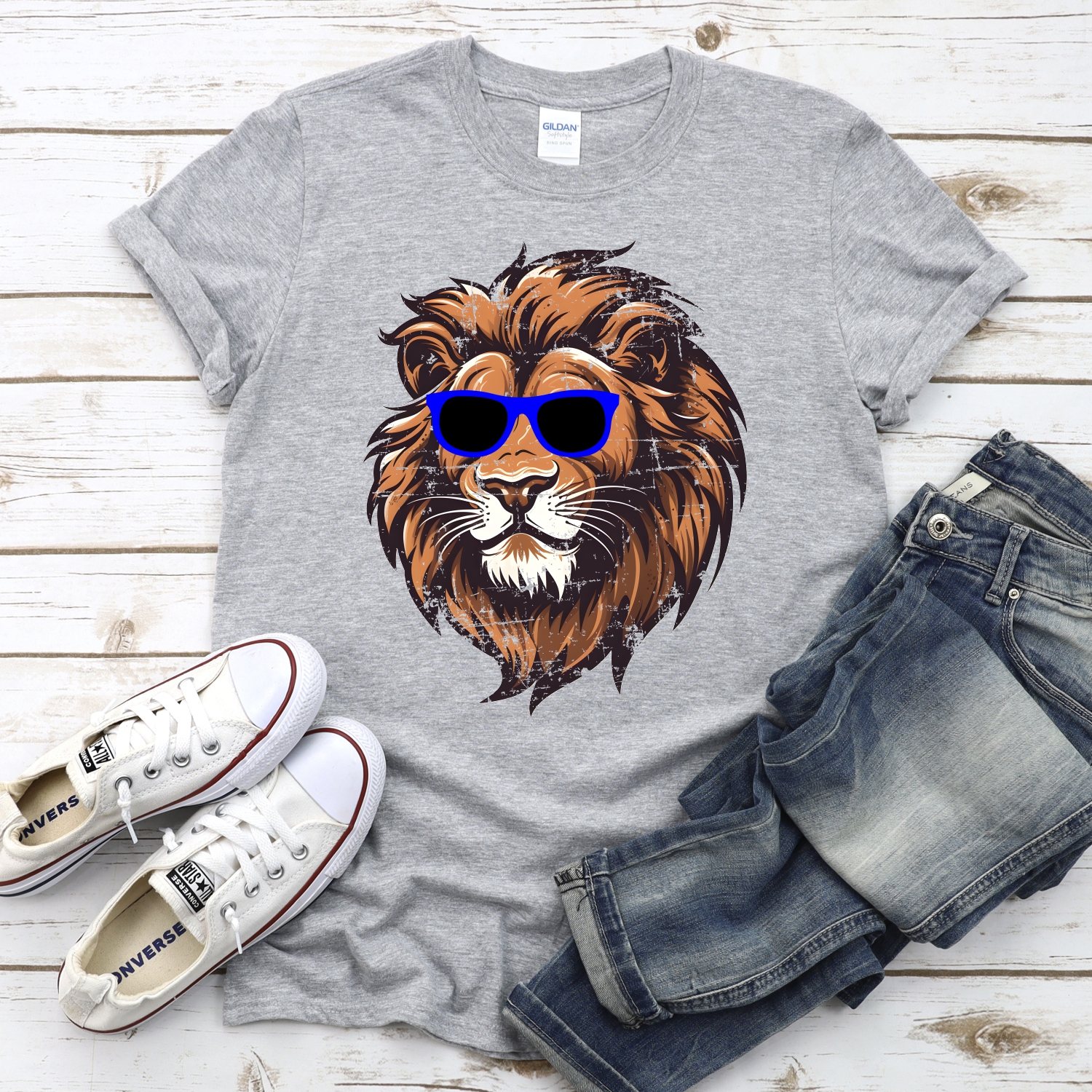 CUSTOM Lion head with sunglasses *DTF* Transfer - Image 2
