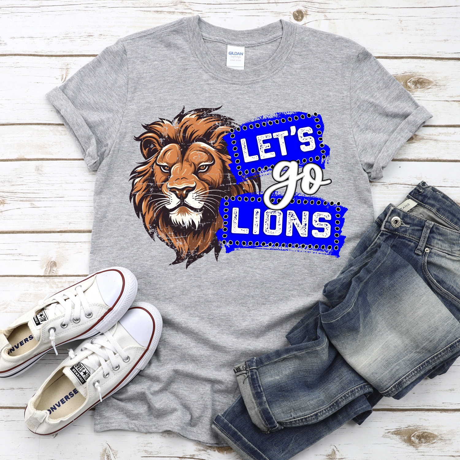 CUSTOM Lets go Lions banners *DTF* Transfer - Image 2