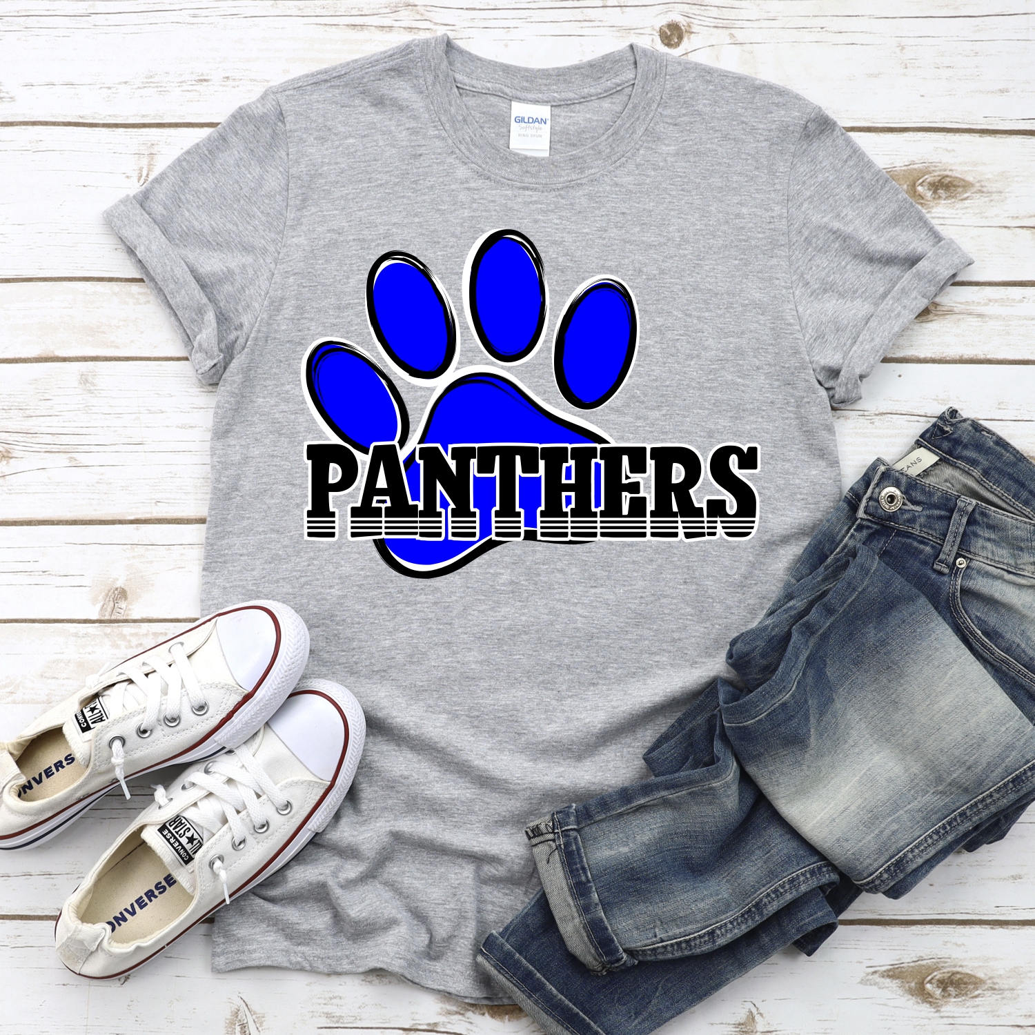 CUSTOM Panthers pawprint with word *DTF* Transfer - Image 2