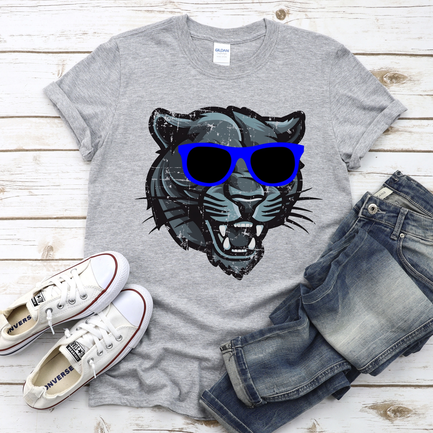 CUSTOM Panther head with sunglasses *DTF* Transfer - Image 2