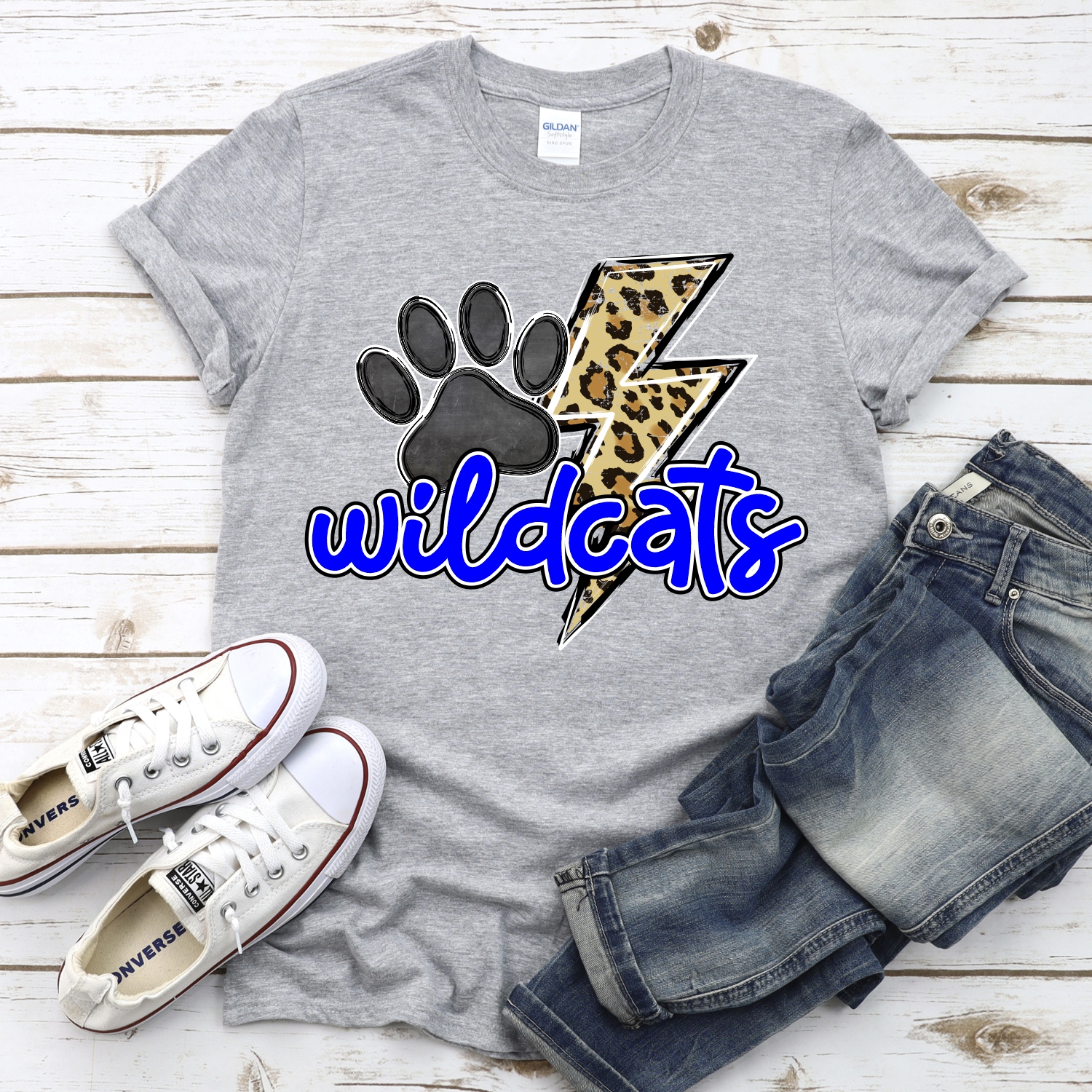 CUSTOM Wildcats leopard lightning bolt *DTF* Transfer - Image 2