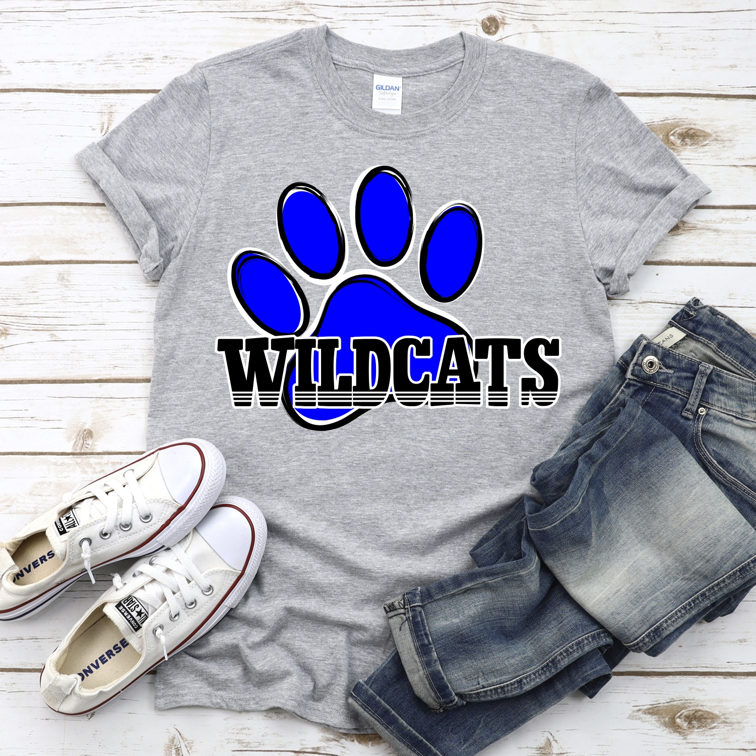 CUSTOM Wildcats pawprint with word *DTF* Transfer - Image 2