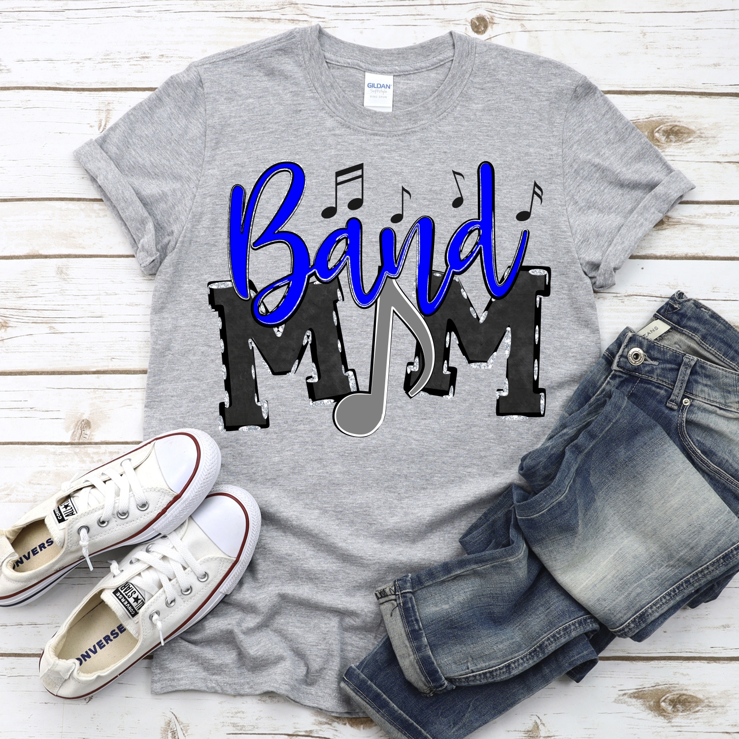 CUSTOM Band Mom words music note O *DTF* Transfer - Image 2