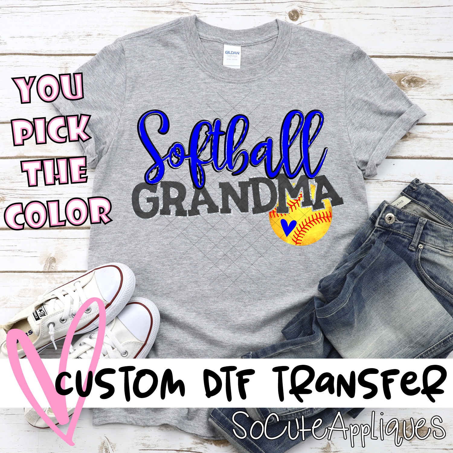CUSTOM  Softball grandma ball *DTF* Transfer