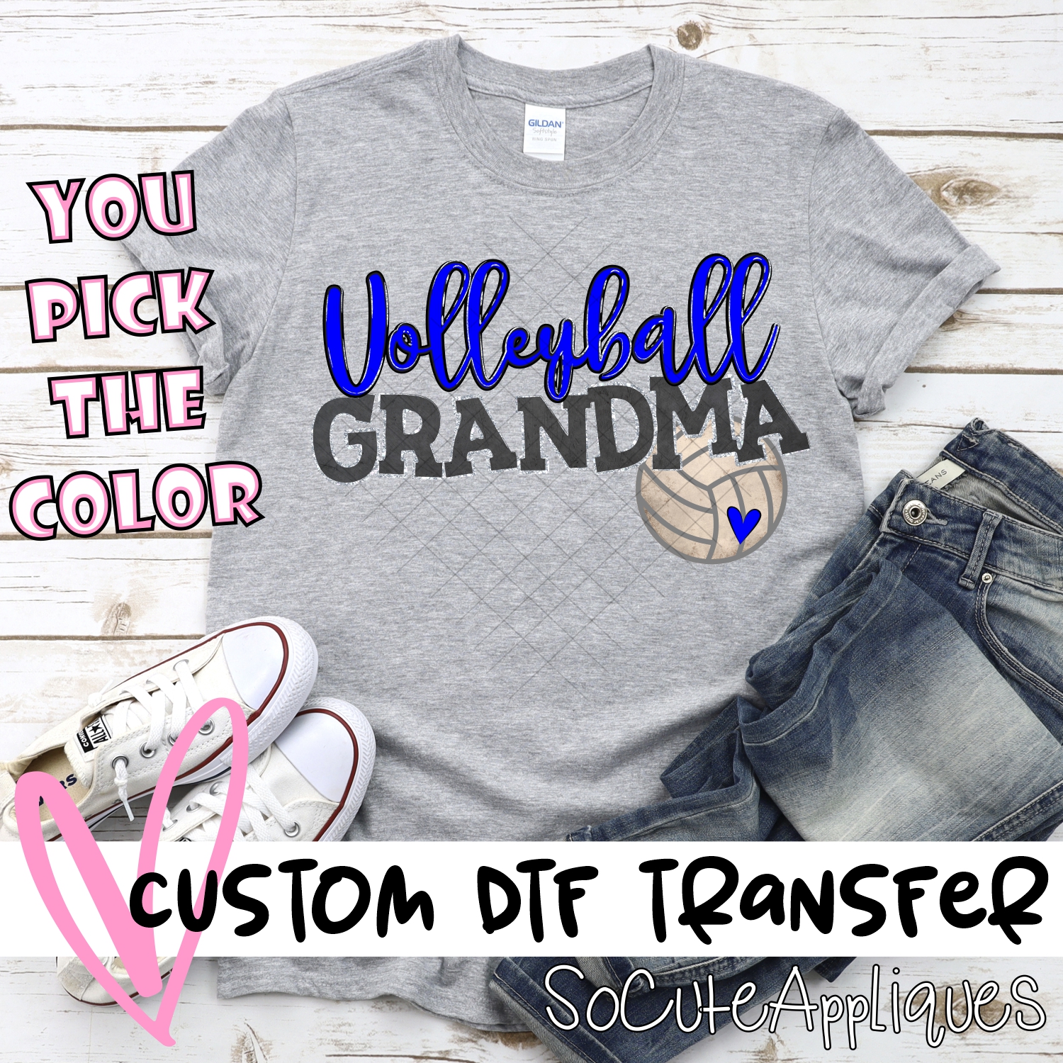 CUSTOM Volleyball grandma ball *DTF* Transfer