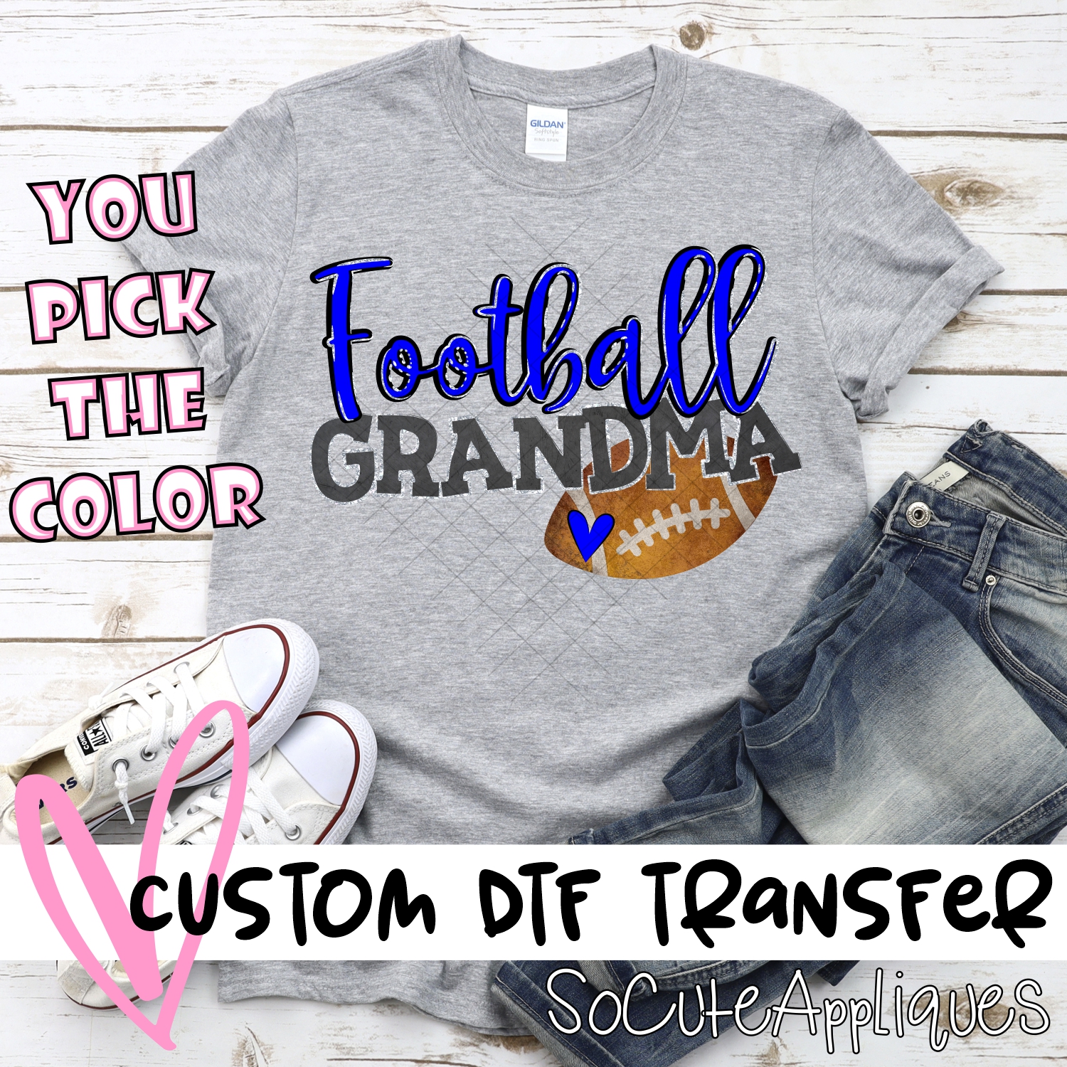 CUSTOM  Football grandma ball *DTF* Transfer