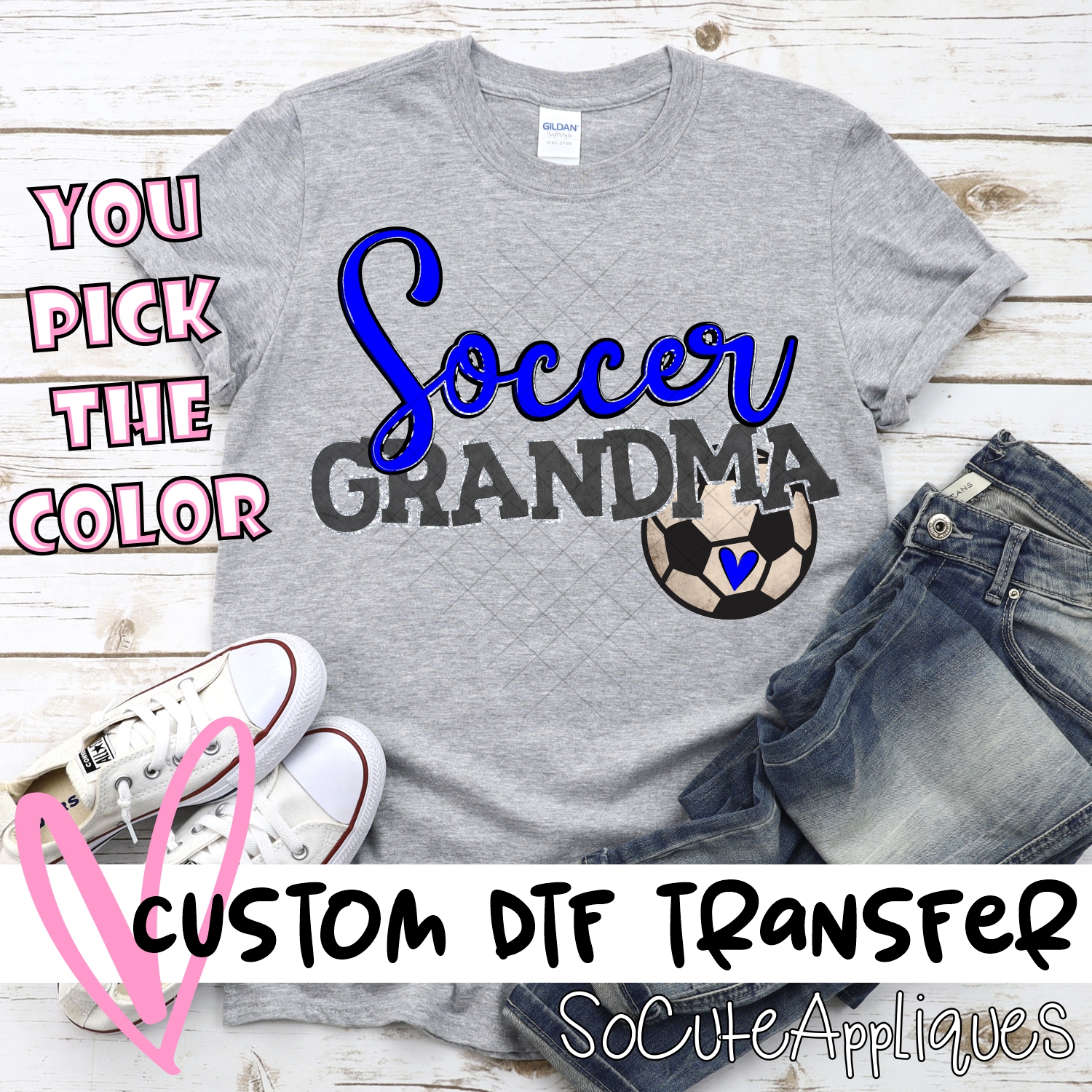 CUSTOM Soccer grandma ball *DTF* Transfer