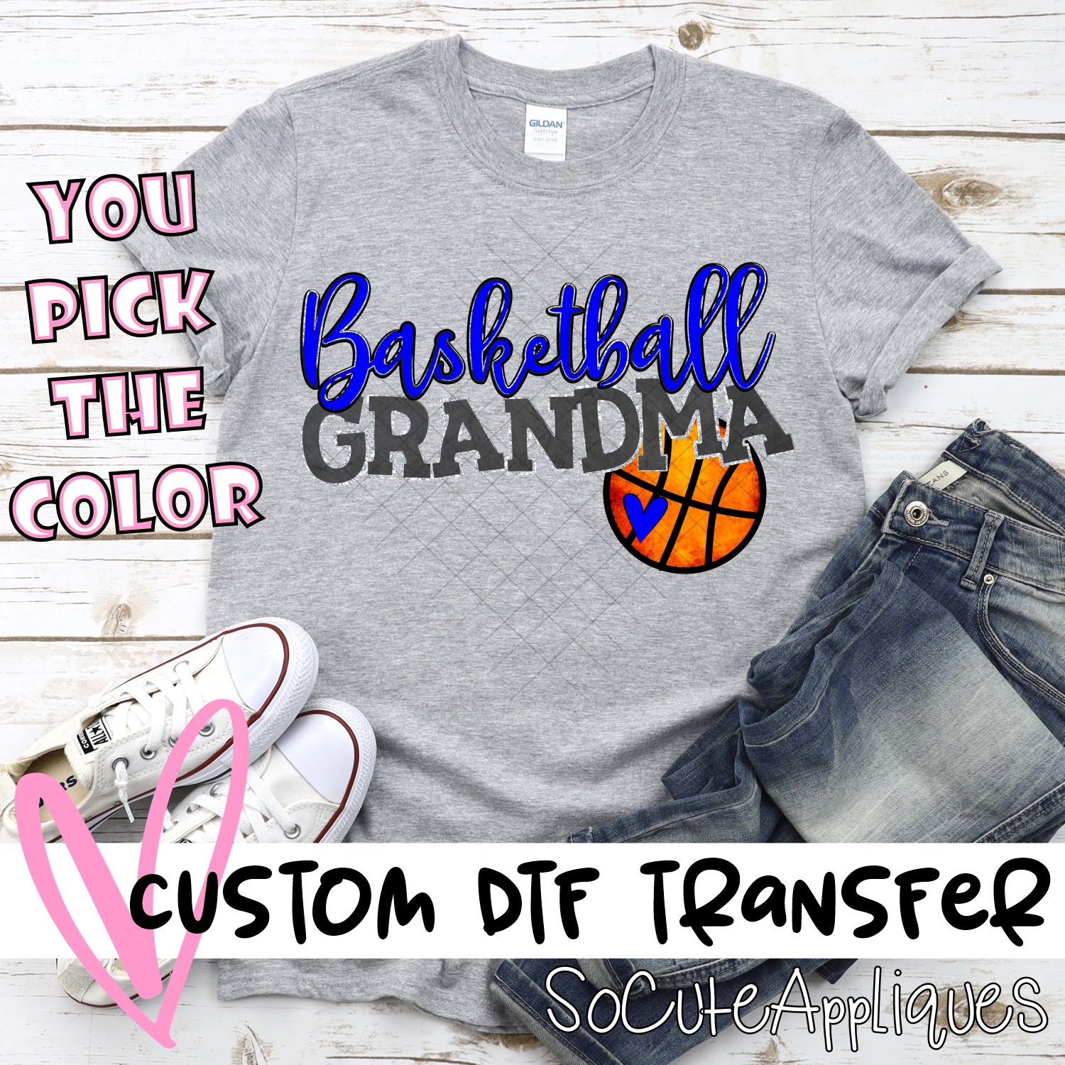 CUSTOM  Basketball grandma ball *DTF* Transfer