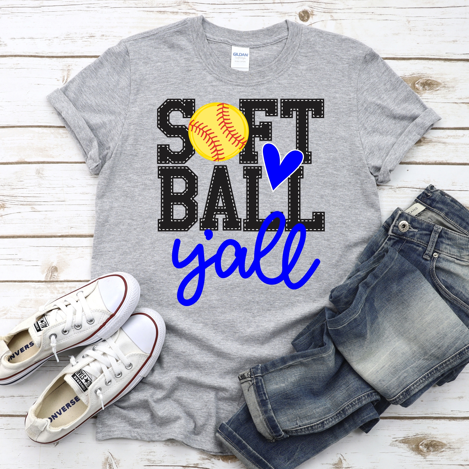 CUSTOM Softball y'all *DTF* Transfer - Image 2