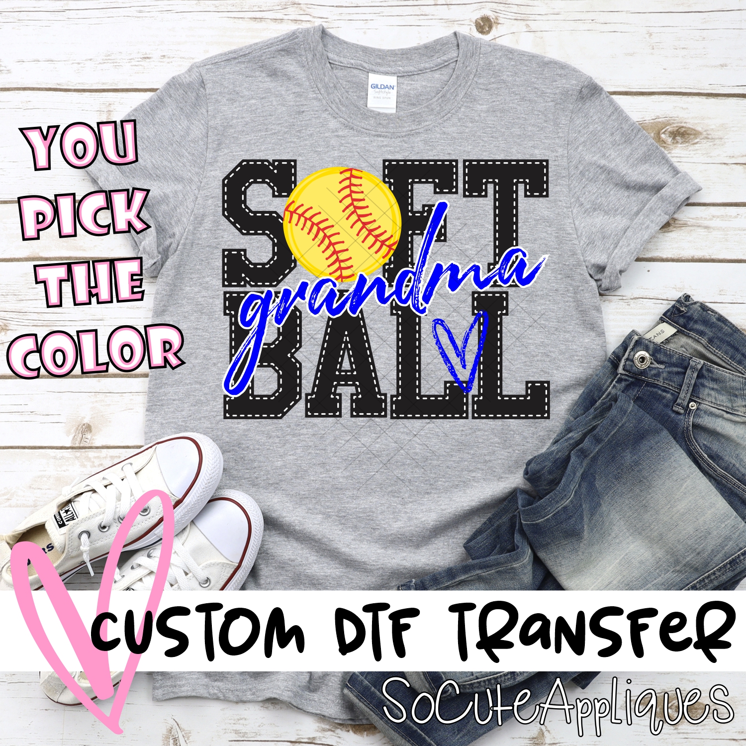 CUSTOM  Softball grandma *DTF* Transfer