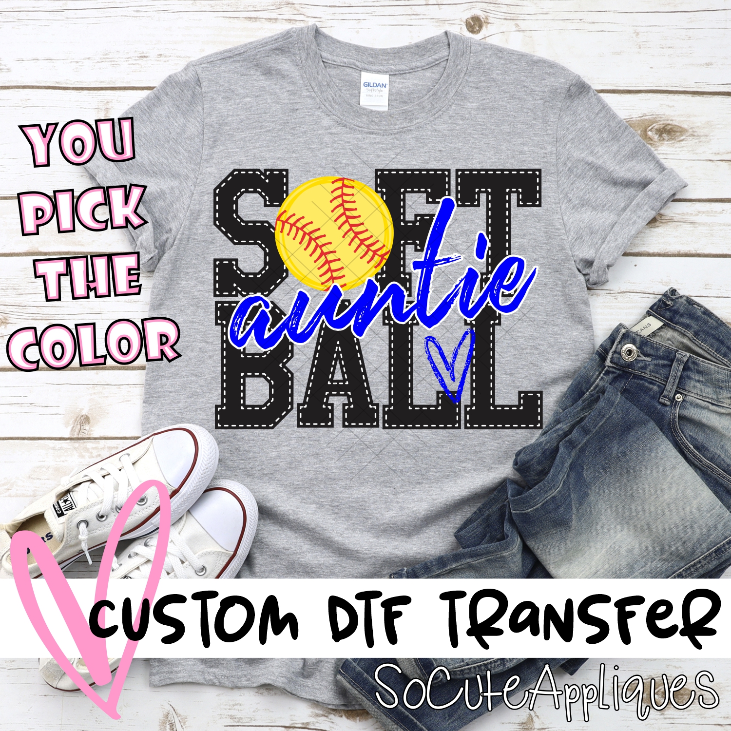 CUSTOM  Softball auntie *DTF* Transfer