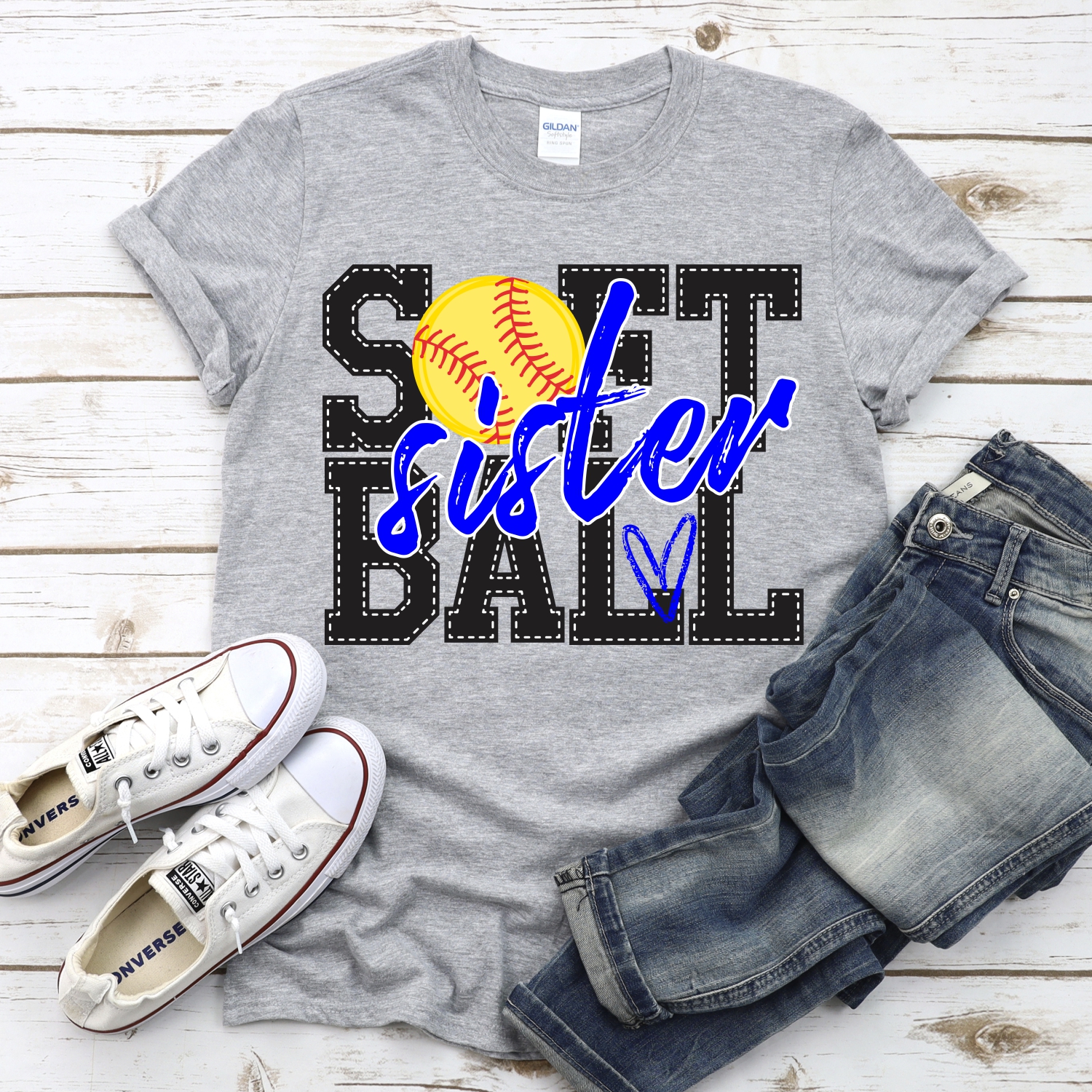 CUSTOM Softball sister *DTF* Transfer - Image 2