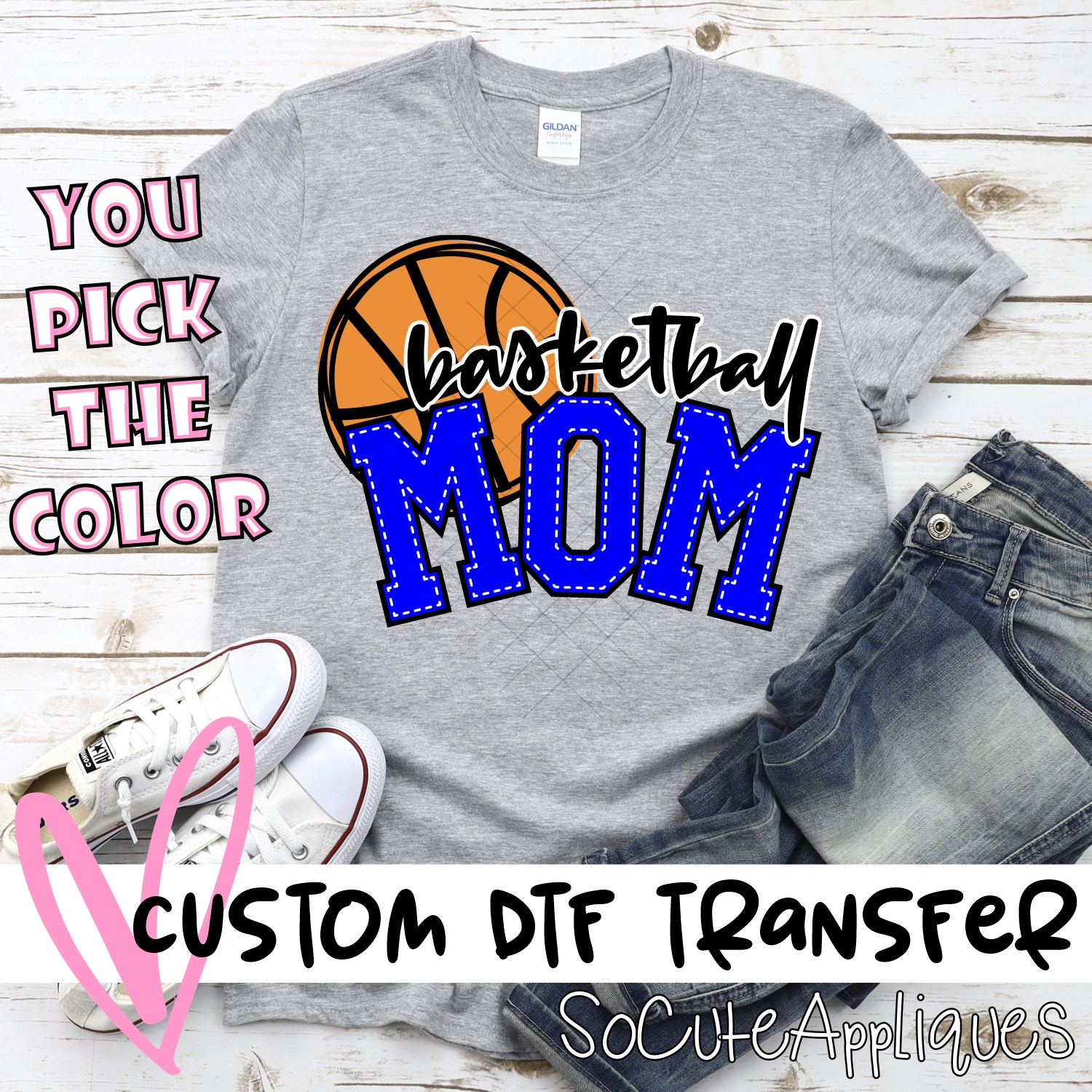 CUSTOM  Basketball mom ball *DTF* Transfer