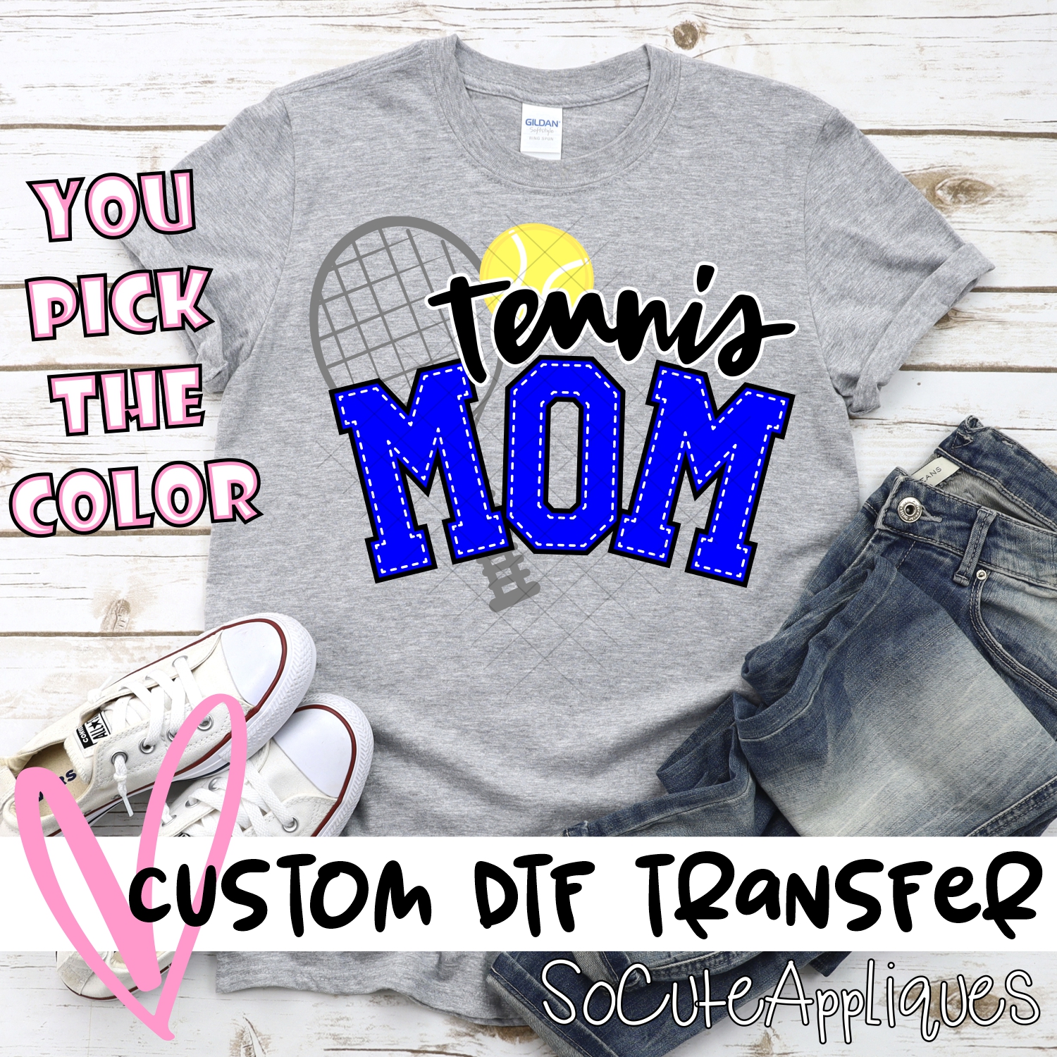 CUSTOM  Tennis mom ball *DTF* Transfer