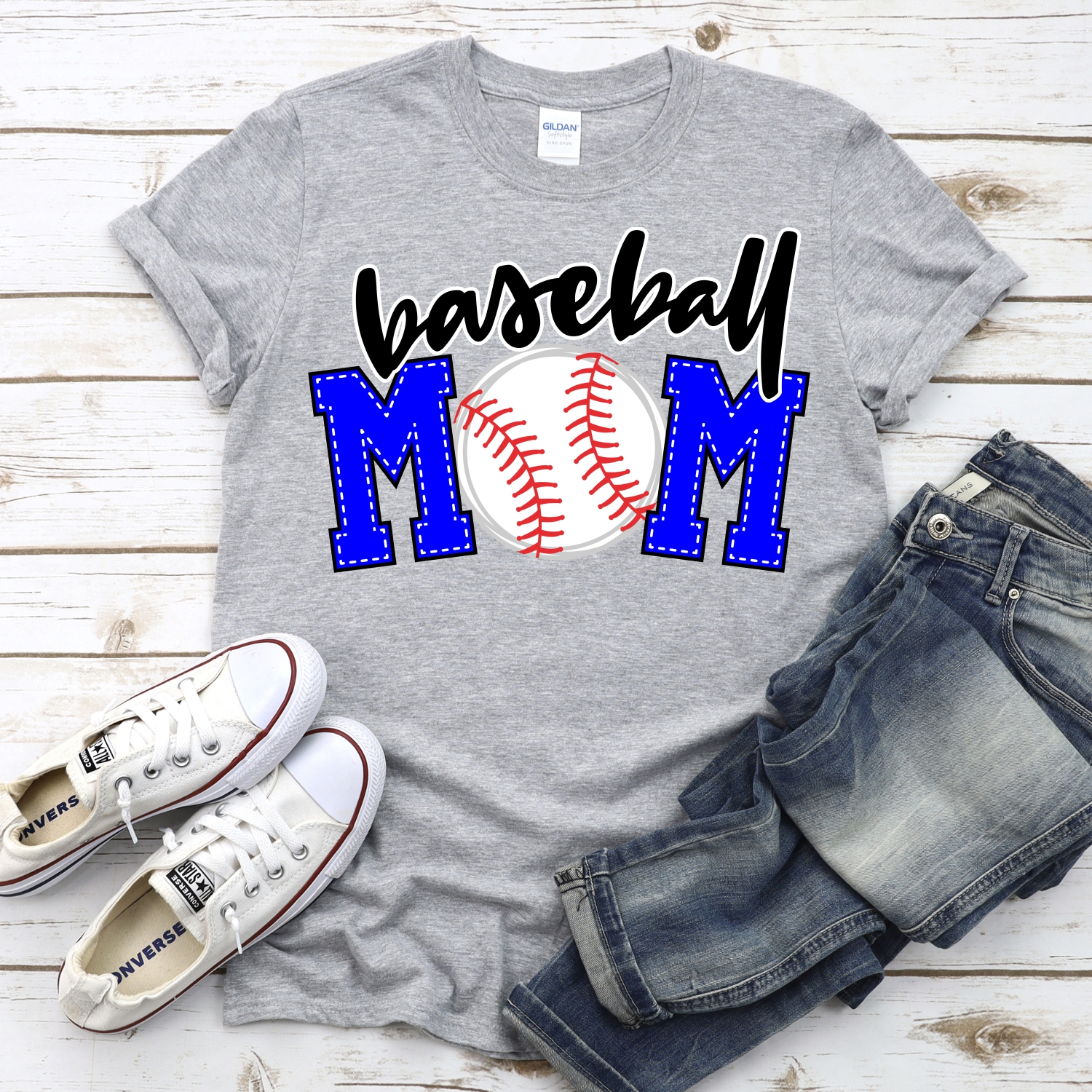 CUSTOM Baseball mom ball O *DTF* Transfer - Image 2
