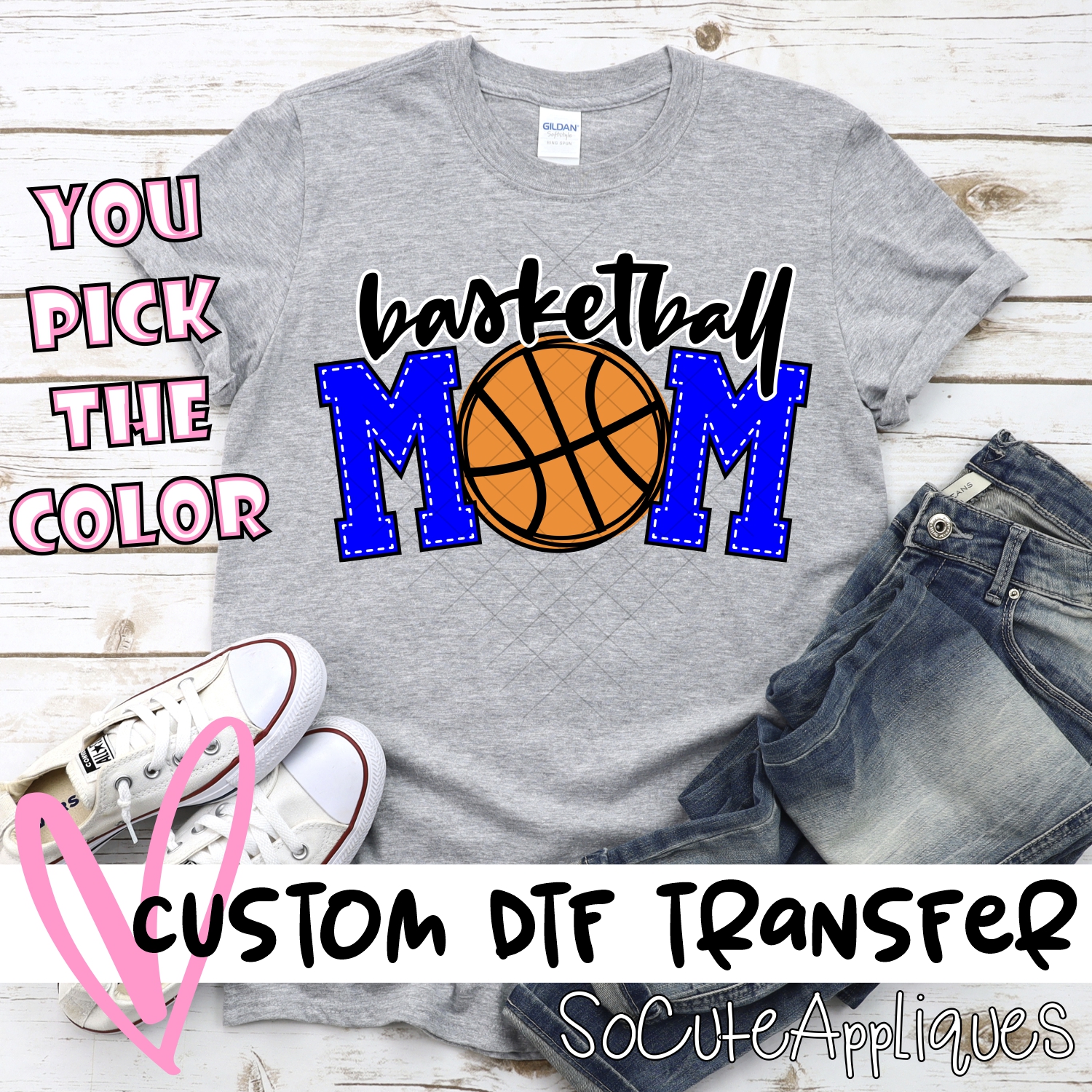 CUSTOM  Basketball mom ball O  *DTF* Transfer
