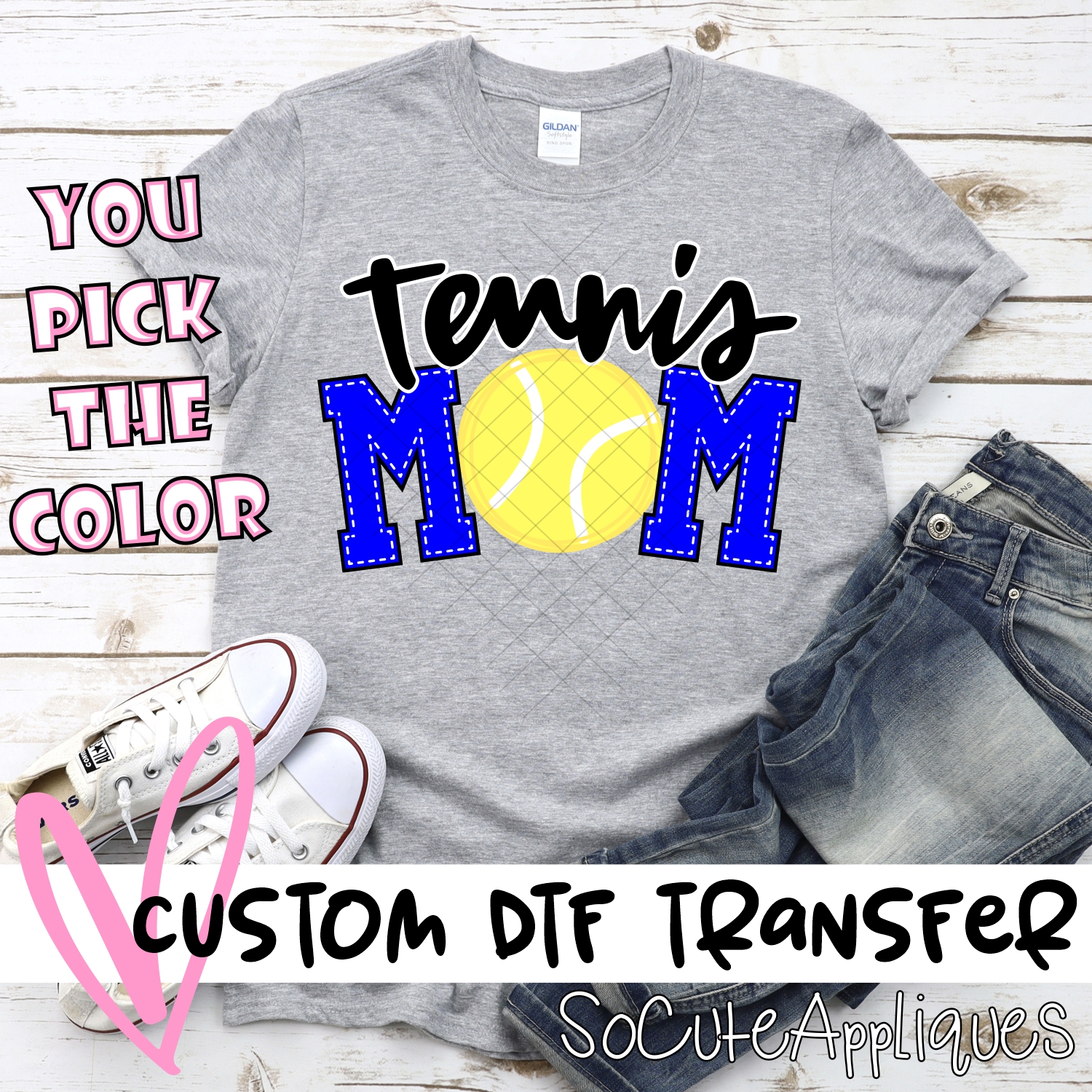 CUSTOM  Tennis mom ball O *DTF* Transfer