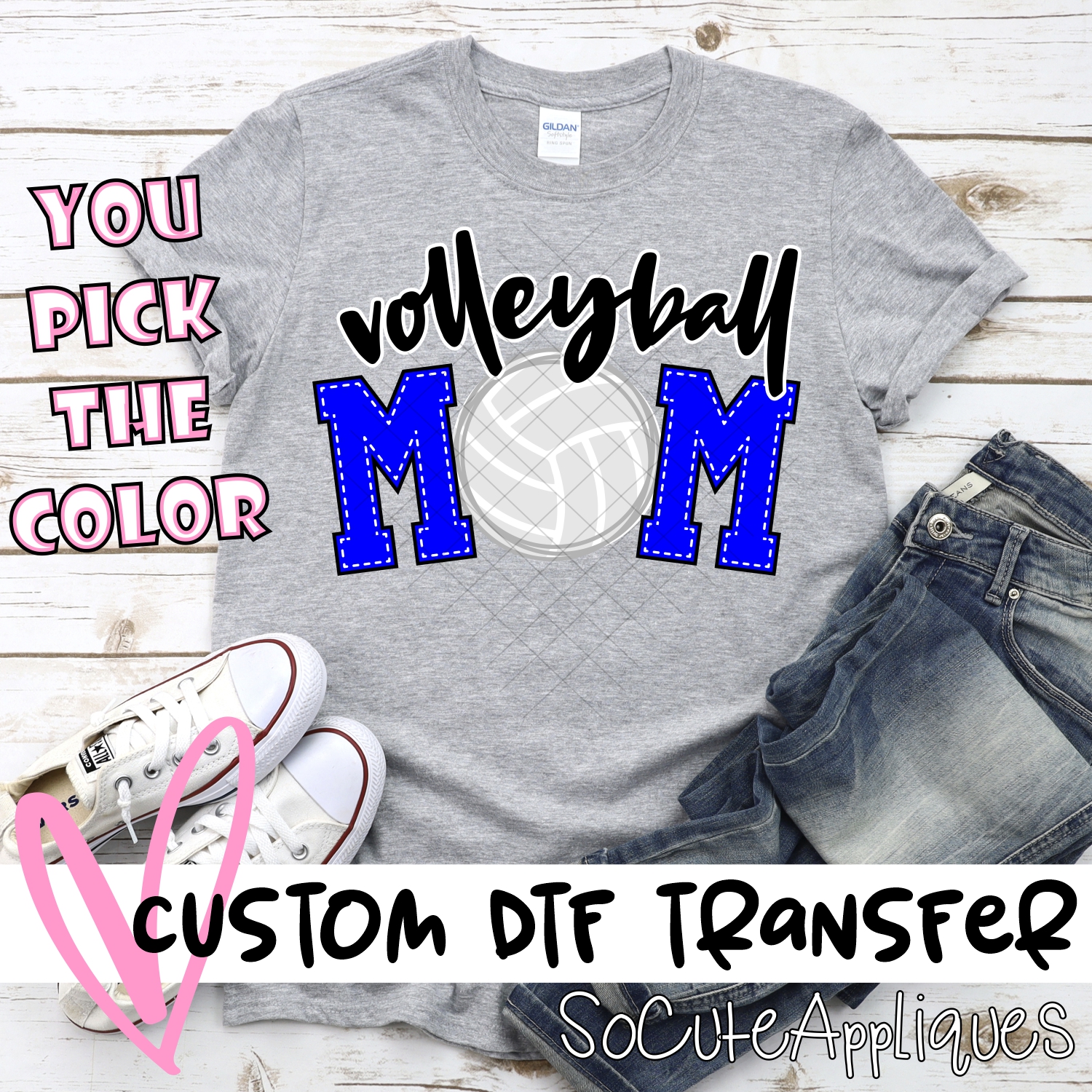 CUSTOM  Volleyball mom ball O  *DTF* Transfer