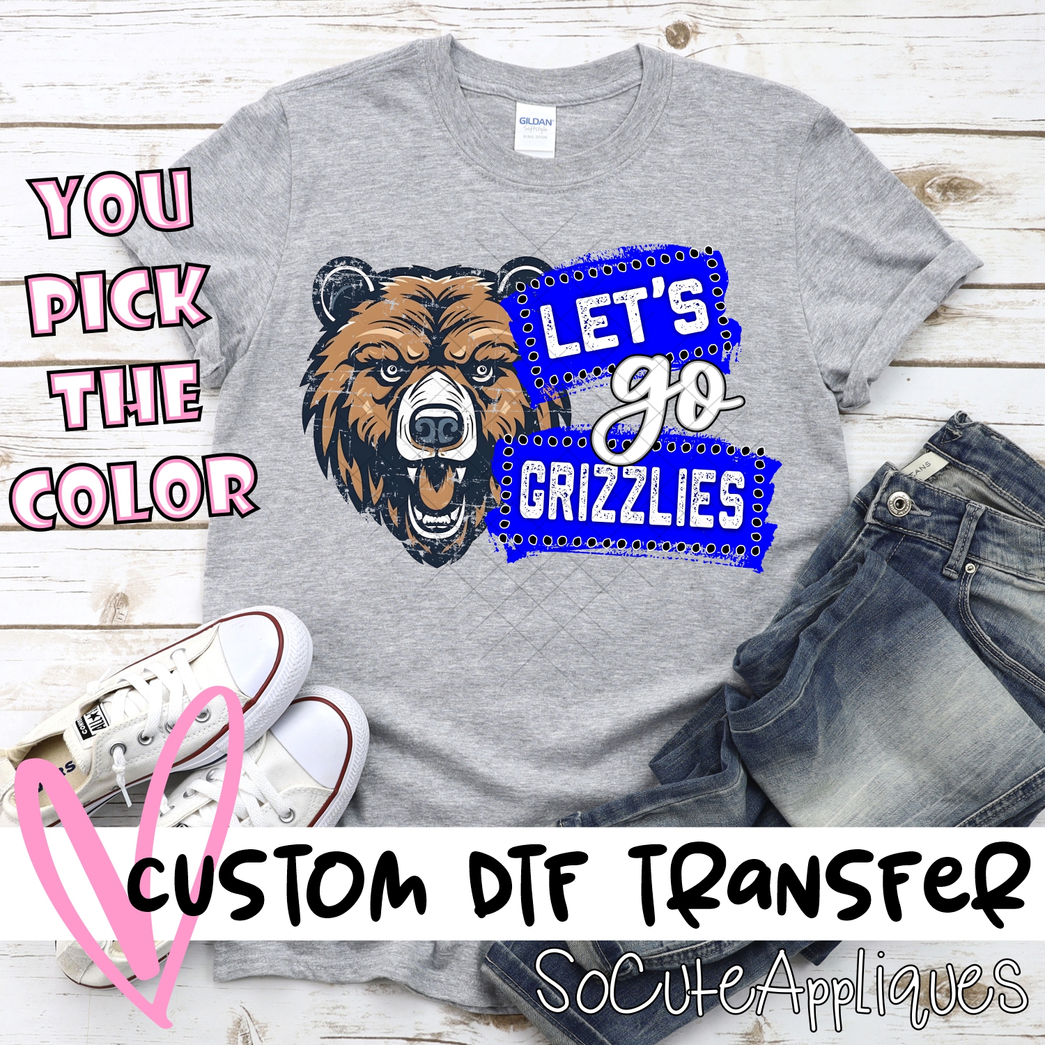 CUSTOM  Lets go Grizzlies banners *DTF* Transfer
