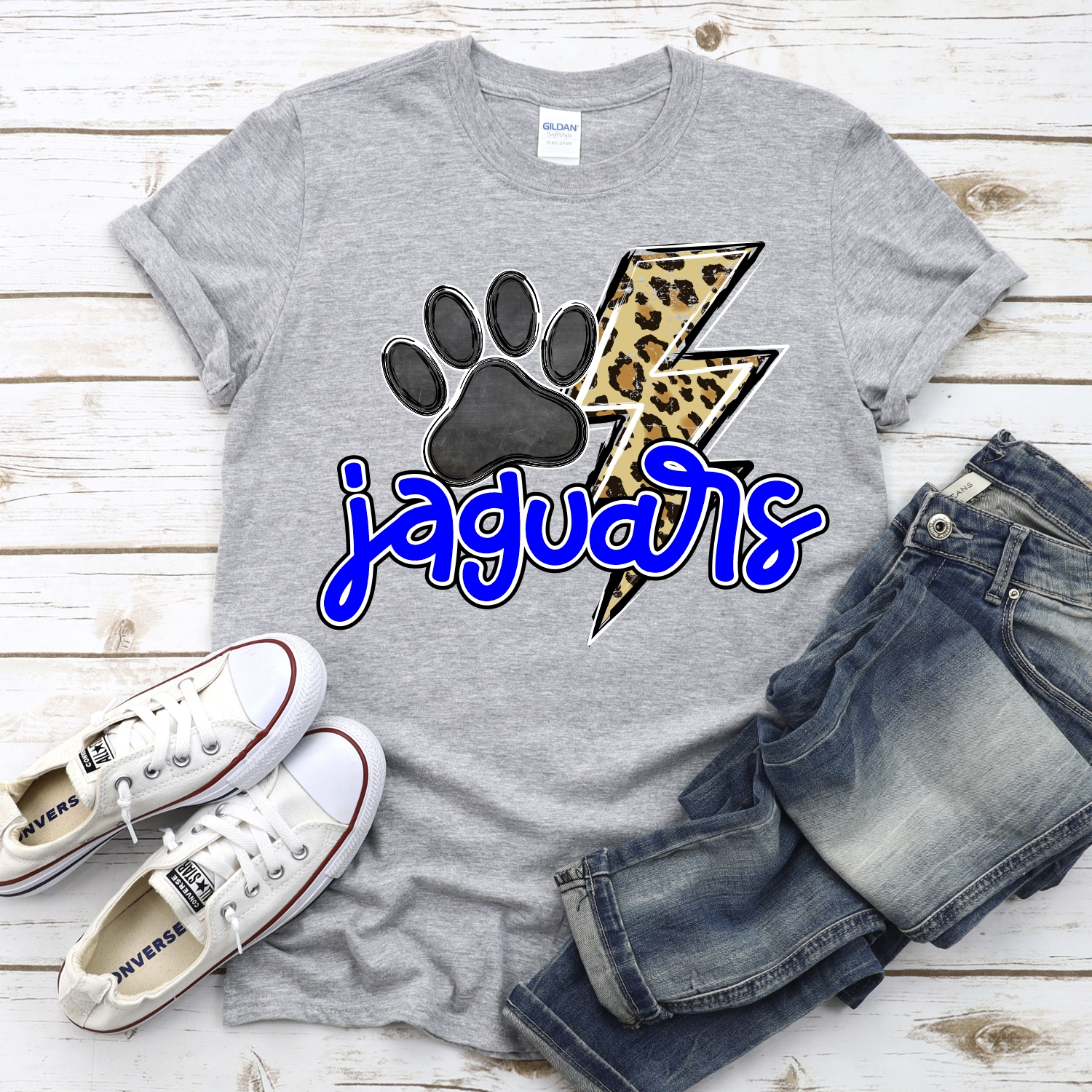 CUSTOM Jaguars leopard lightning bolt *DTF* Transfer - Image 2