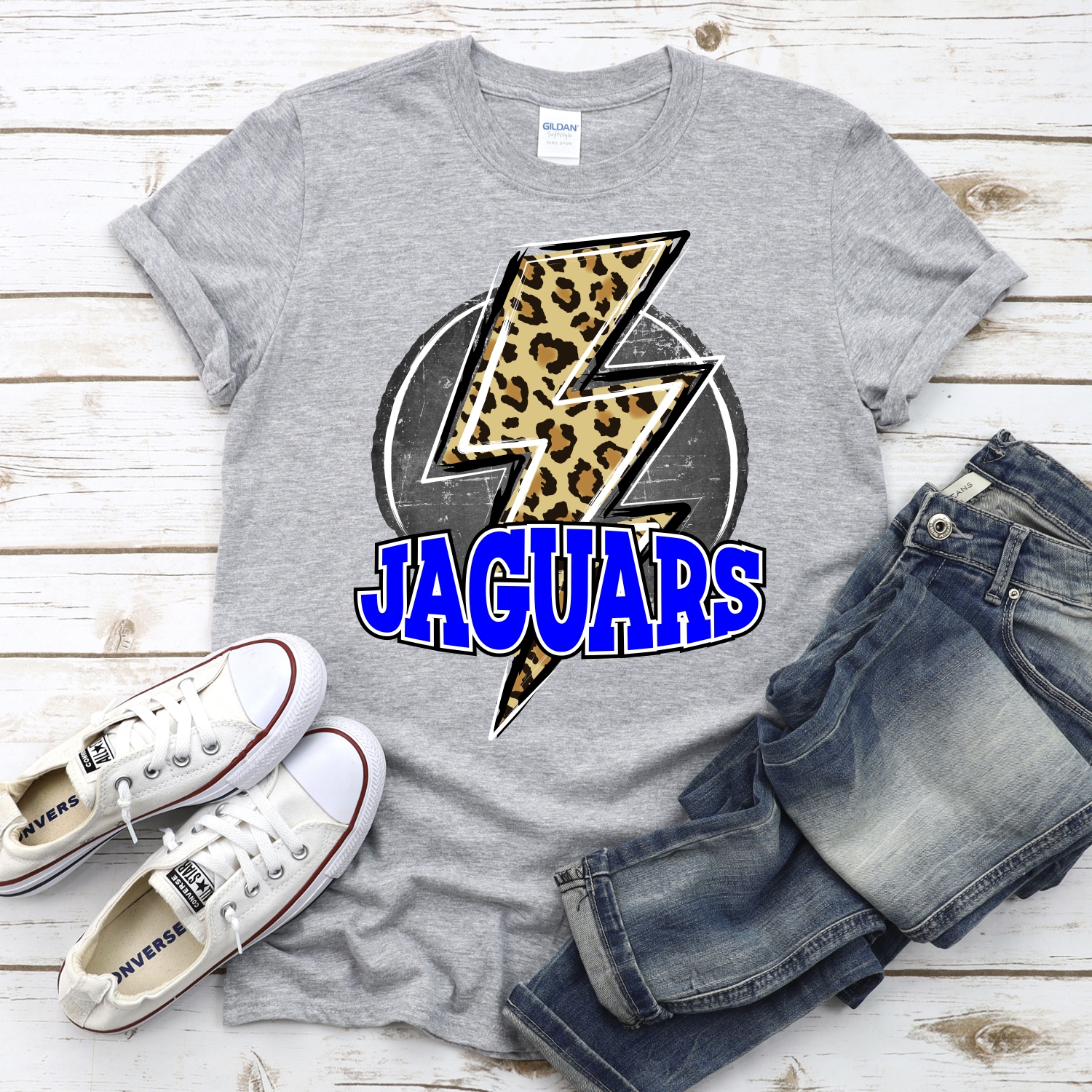 CUSTOM Jaguars circle with leopard lightning bolt *DTF* Transfer - Image 2