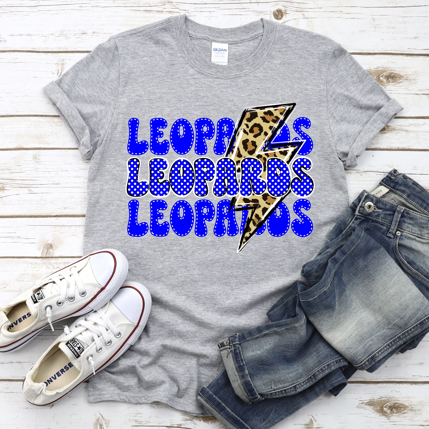 CUSTOM Leopards stacked with leopard lightning bolt *DTF* Transfer - Image 2