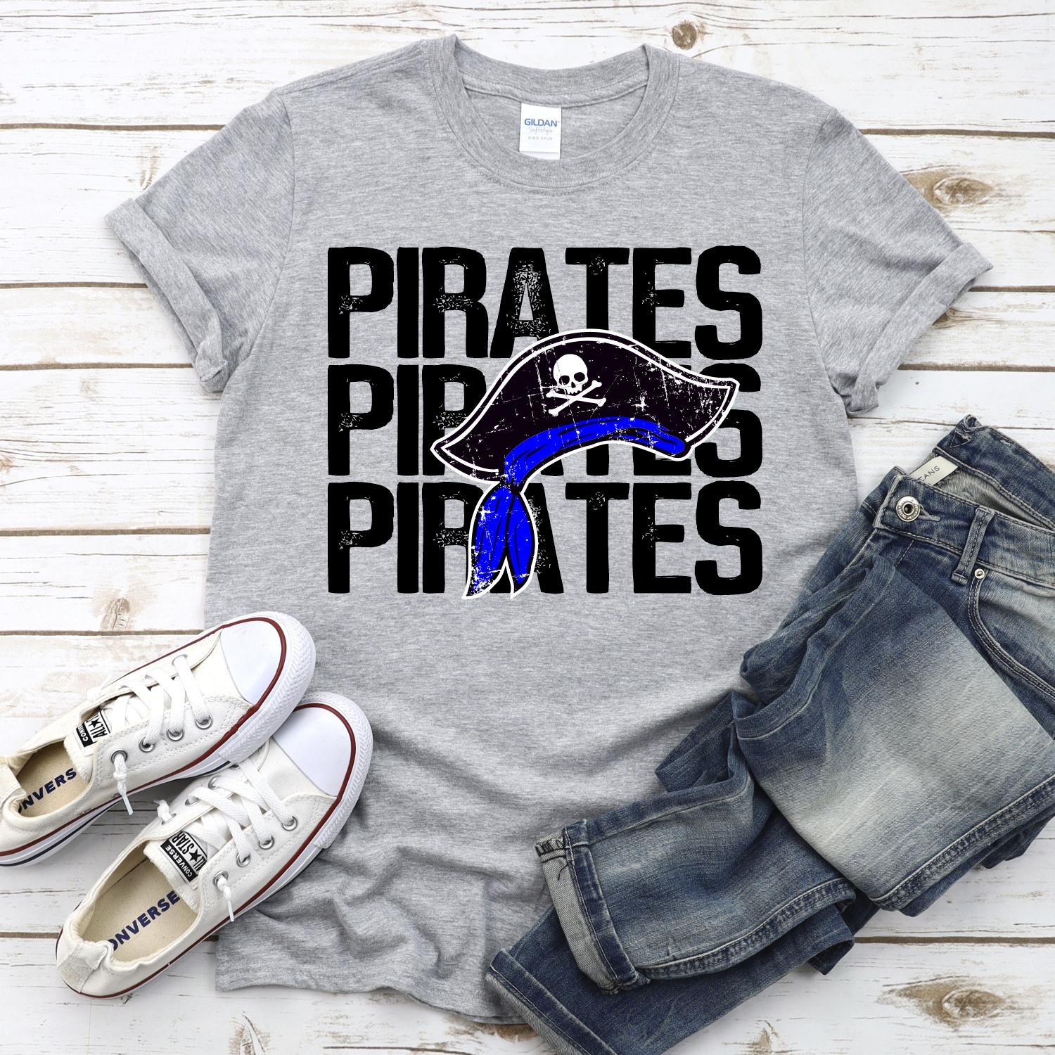 CUSTOM Pirates stacked with hat *DTF* Transfer - Image 2