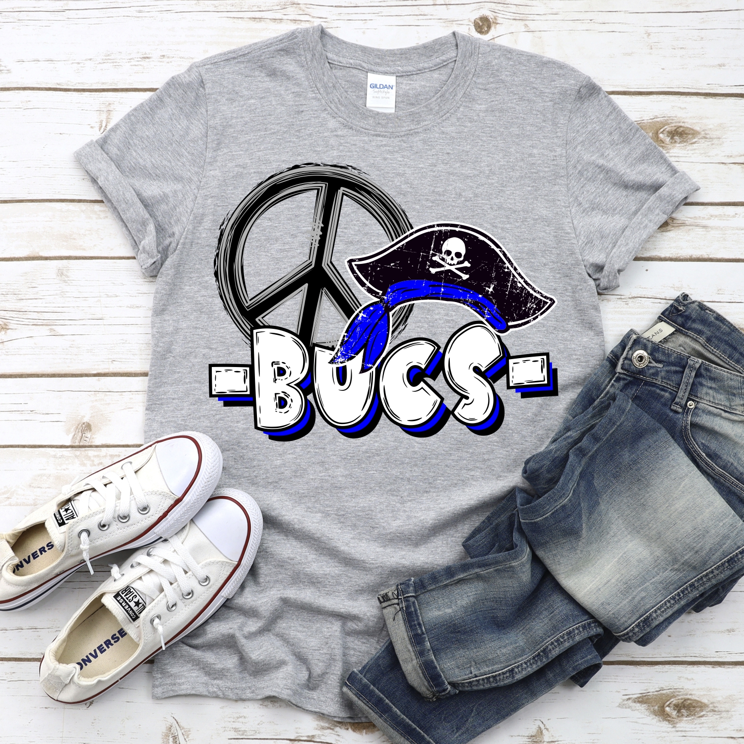 CUSTOM Peace heart Bucs *DTF* Transfer - Image 2
