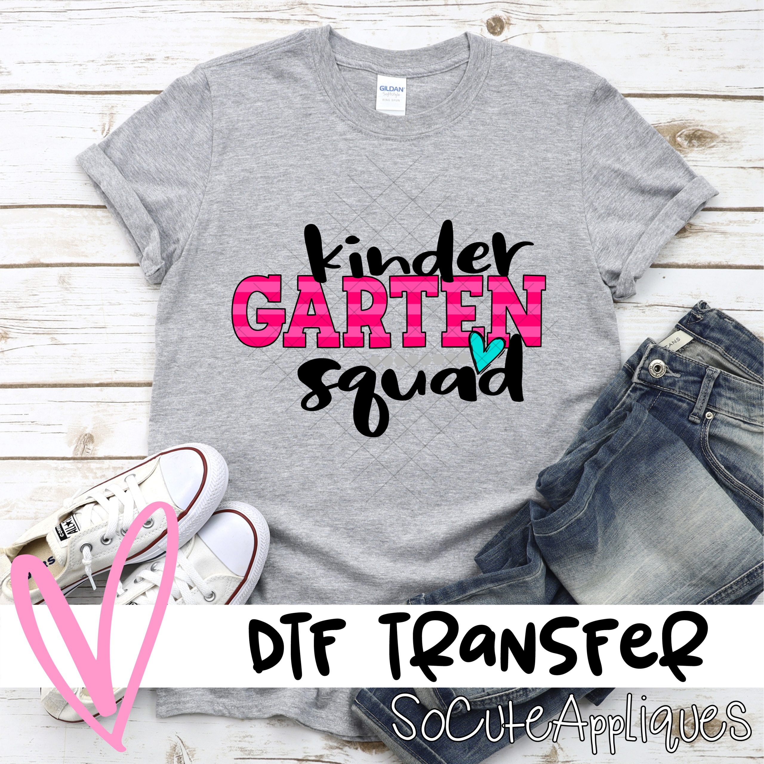 Kindergarten squad hot pink *DTF* Transfer