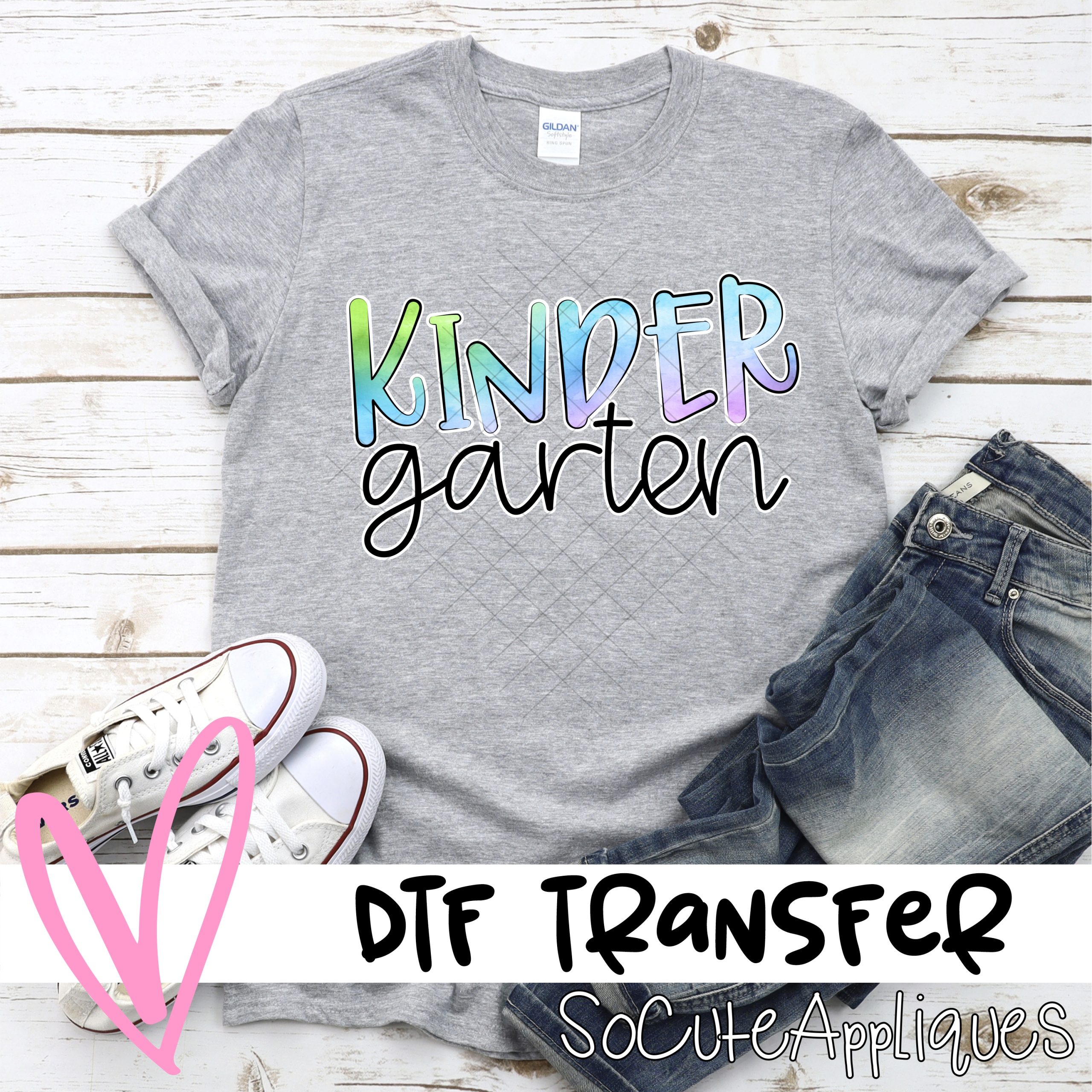 Kindergarten watercolor *DTF* Transfer
