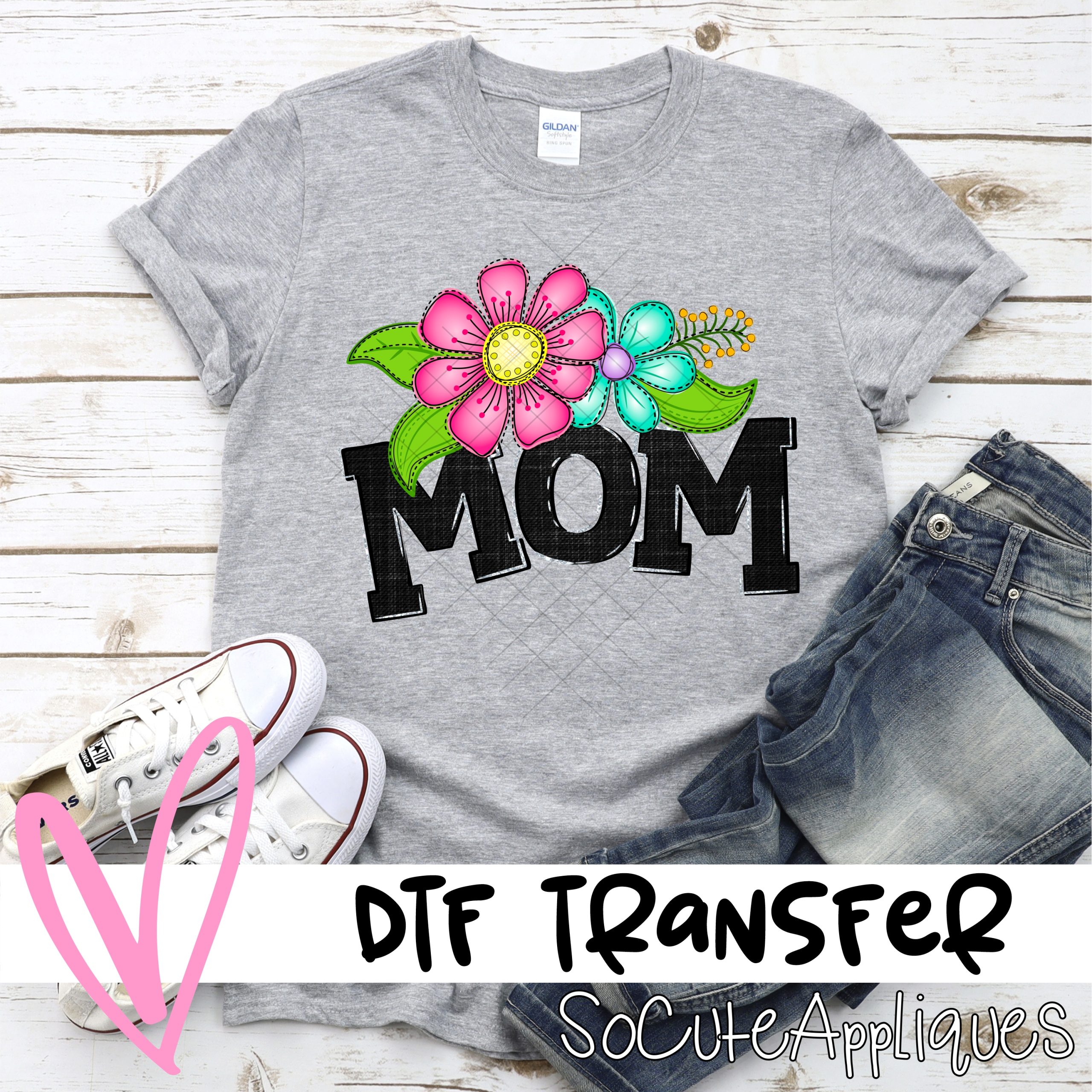 Mom bright flowers *DTF* Transfer